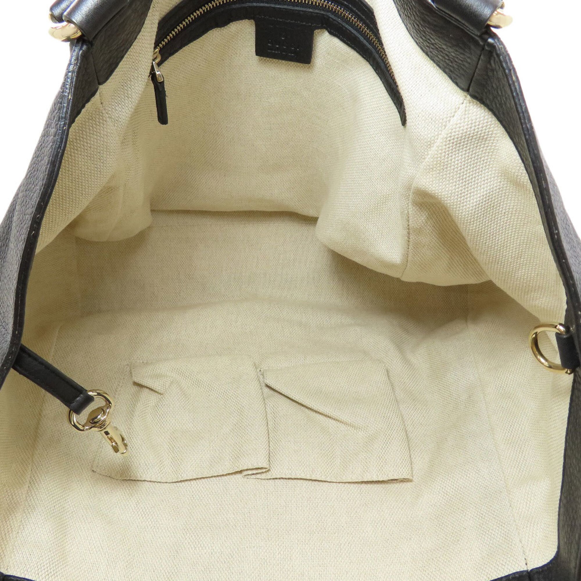 Gucci Black Leather Tote Bag (Pre-Owned)