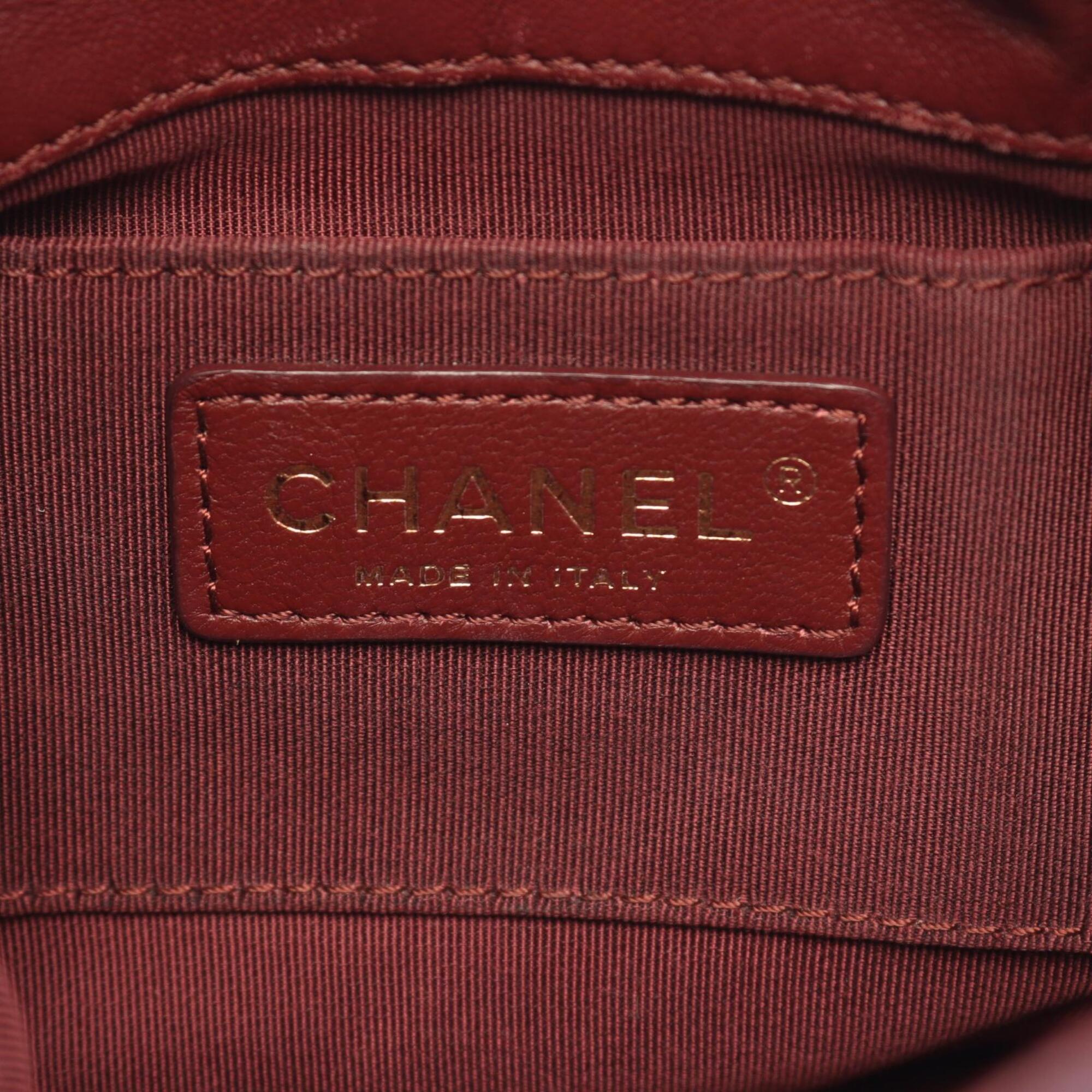 Chanel Navy Wool Leather Handbag Shoulder Bag (Pre-Owned)