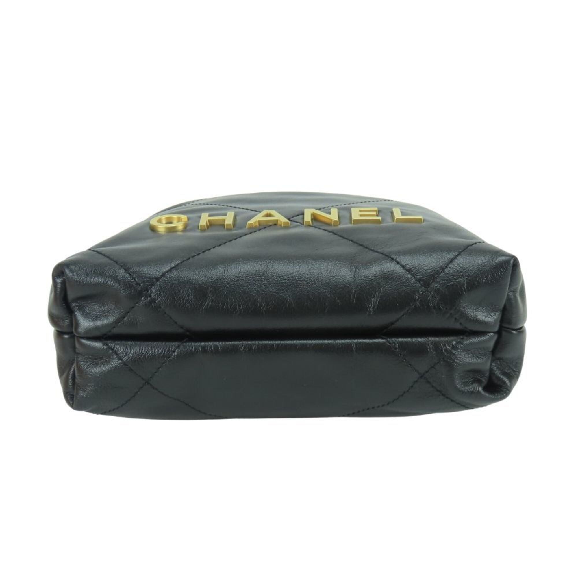 Chanel Black Handbag Shoulder Bag (Pre-Owned)