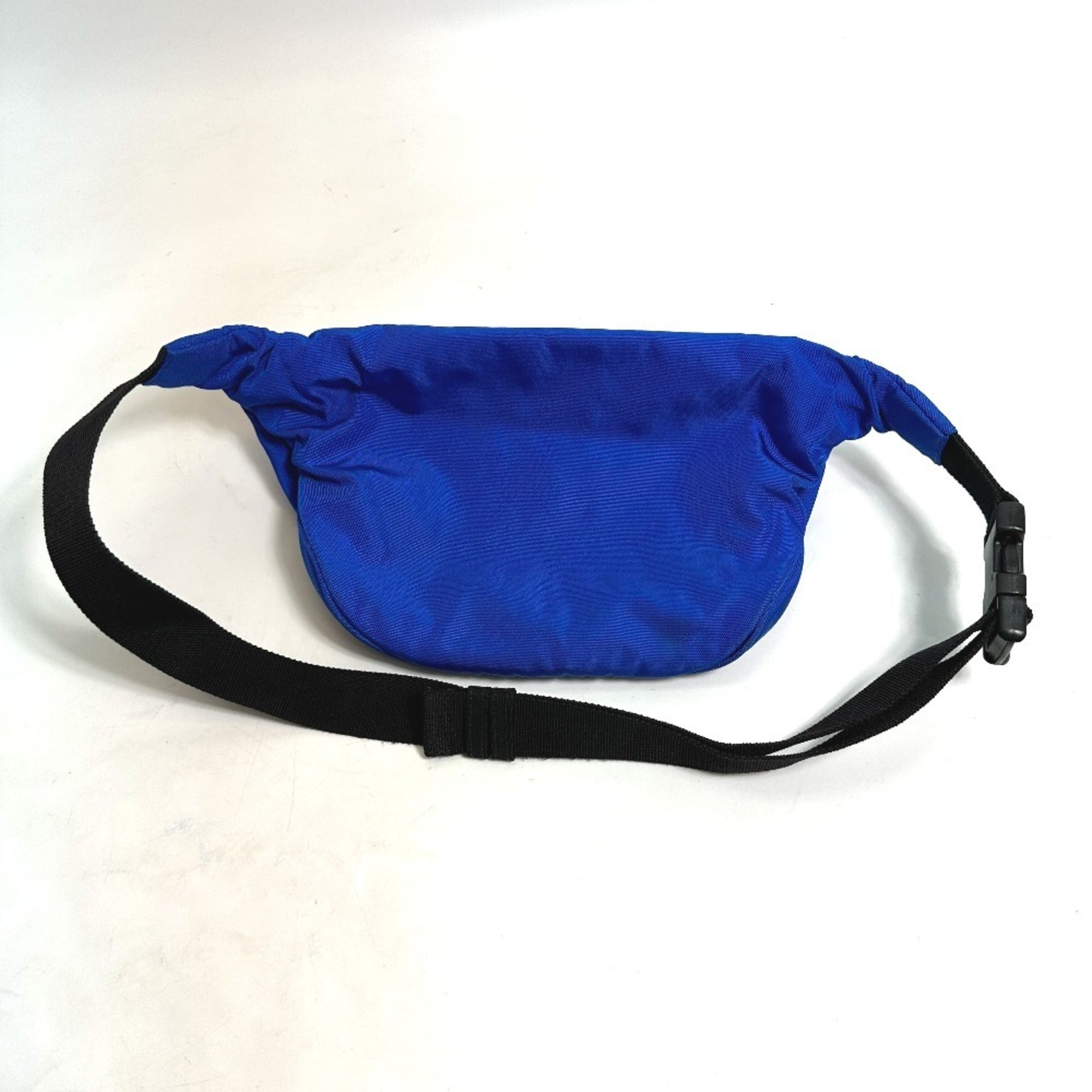 Balenciaga Black Blue Nylon Fanny Pack Shoulder Bag Sling Bag (Pre-Owned)