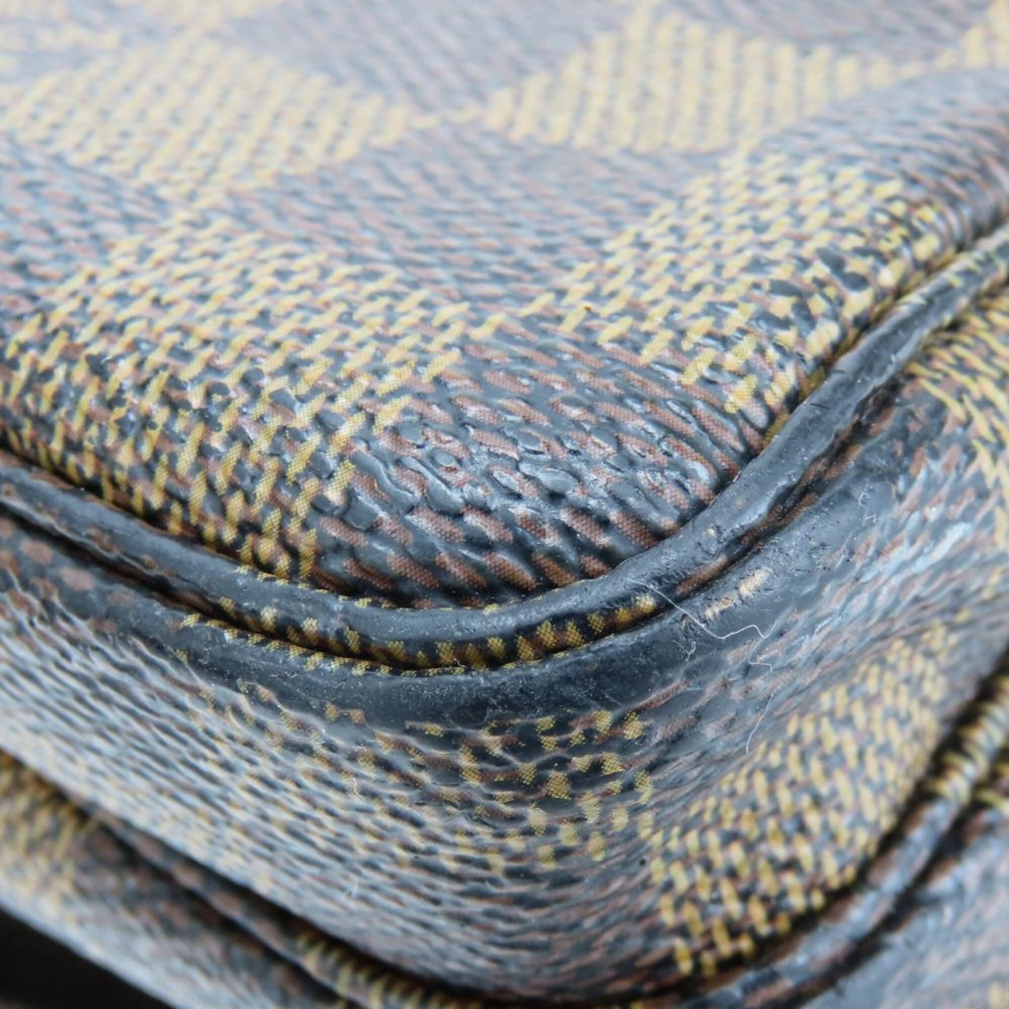 Louis Vuitton Brown Damier Canvas Ebene Damier Canvas Leather Shoulder Bag (Pre-Owned)