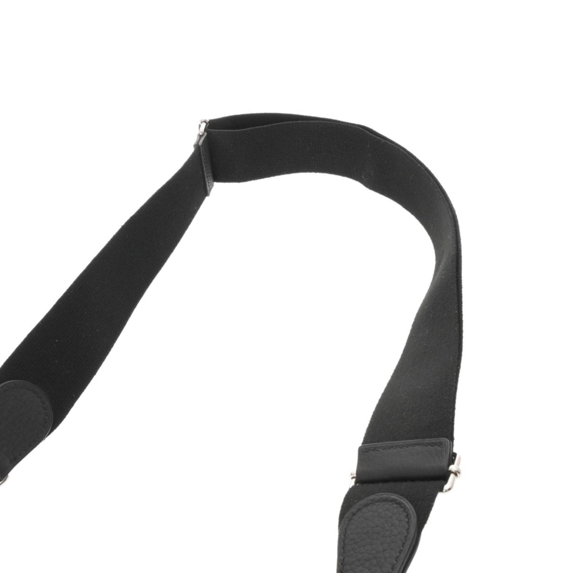 Hermes Black Taurillon Clemence Leather Shoulder Bag (Pre-Owned)