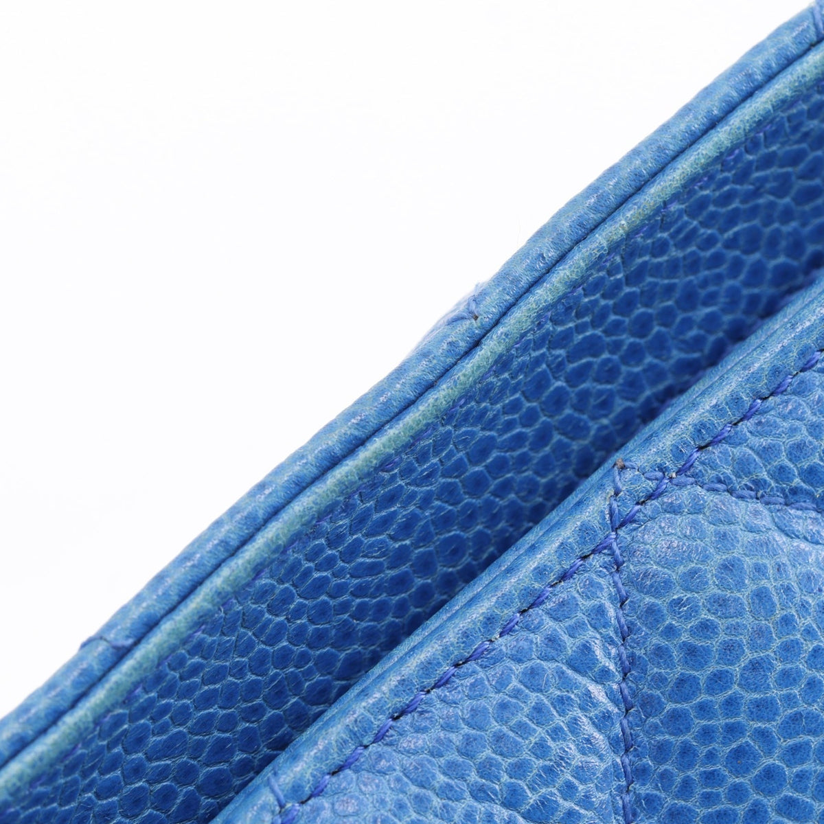 Chanel Blue Grained Calfskin Tote Bag (Pre-Owned)