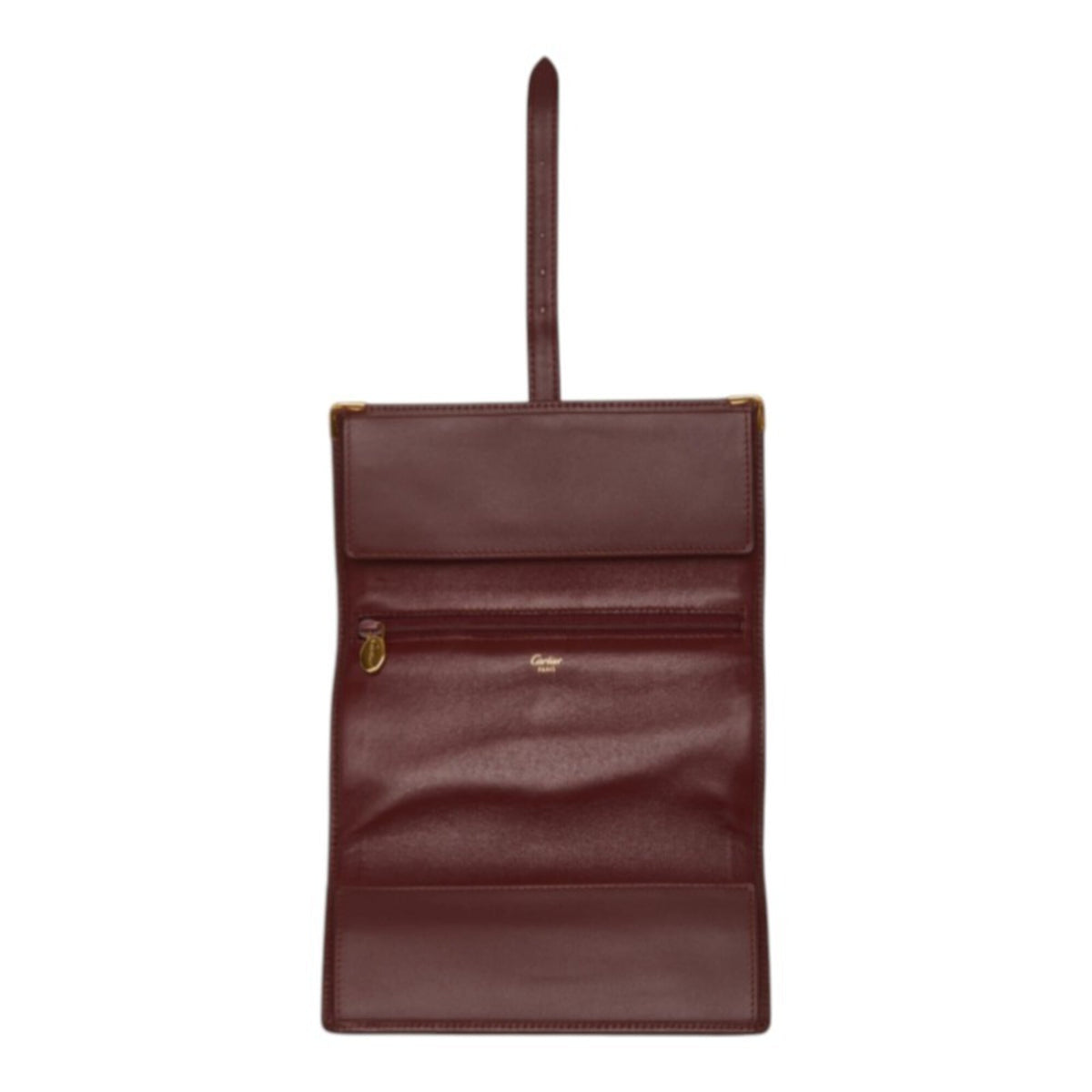 Cartier Wine Red Leather Pouch (Pre-Owned)