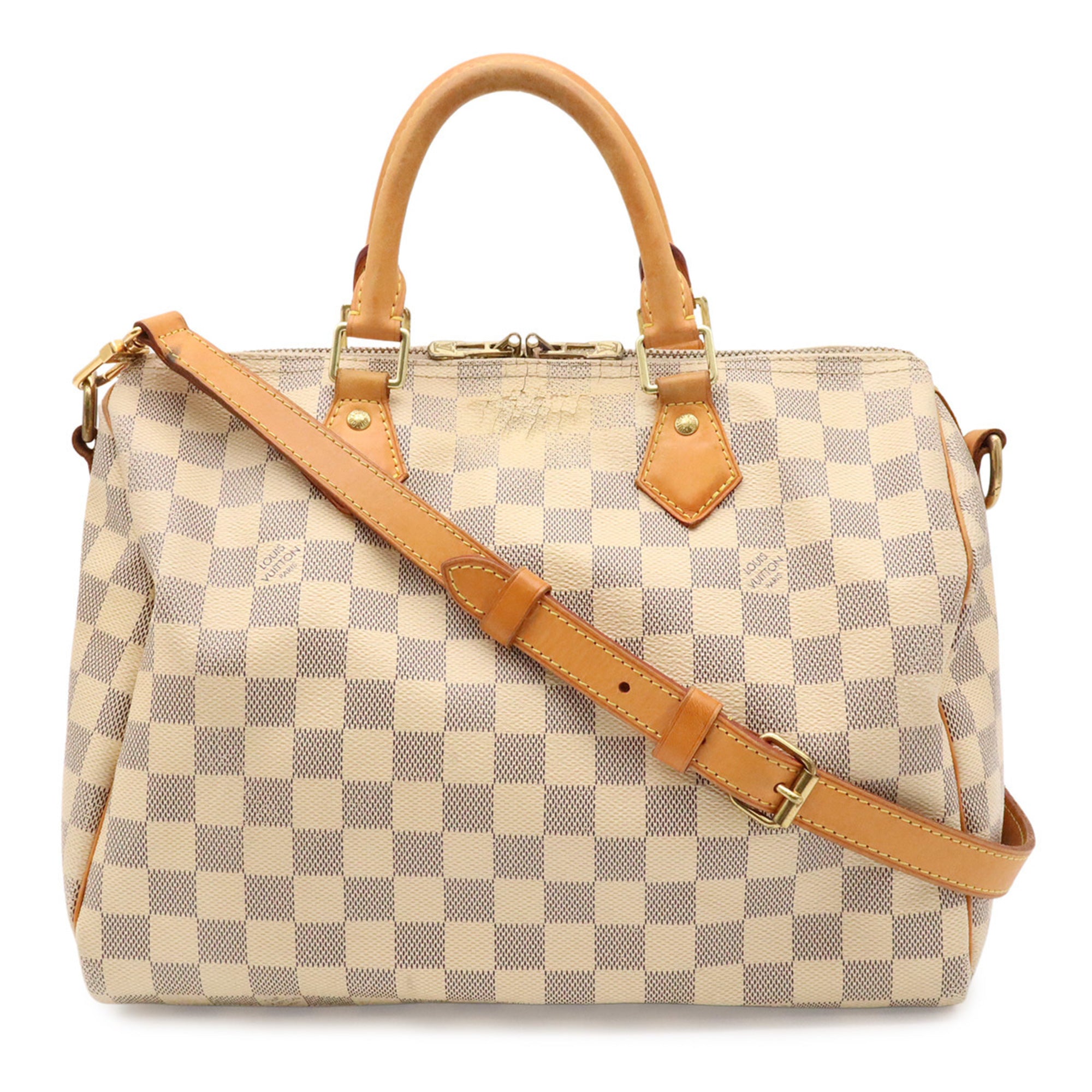 Louis Vuitton Damier Azur Ivory White Damier Azur Handbag Shoulder Bag (Pre-Owned)