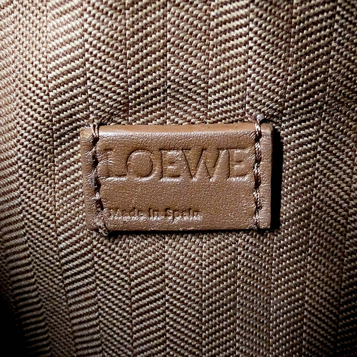 Loewe Puzzle Brown Leather Handbag Shoulder Bag (Pre-Owned)
