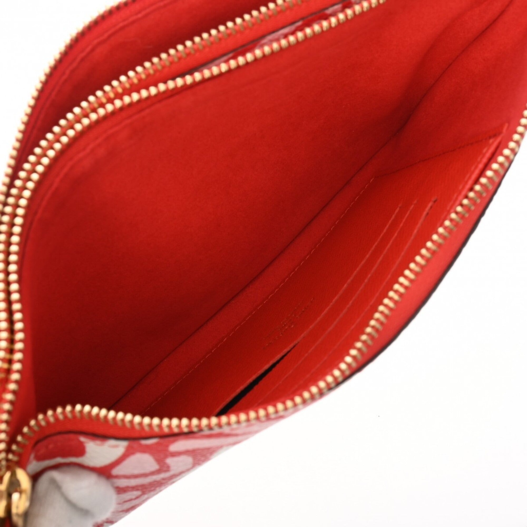 Louis Vuitton Blanc Rouge Leather Pochette Pouch (Pre-Owned)