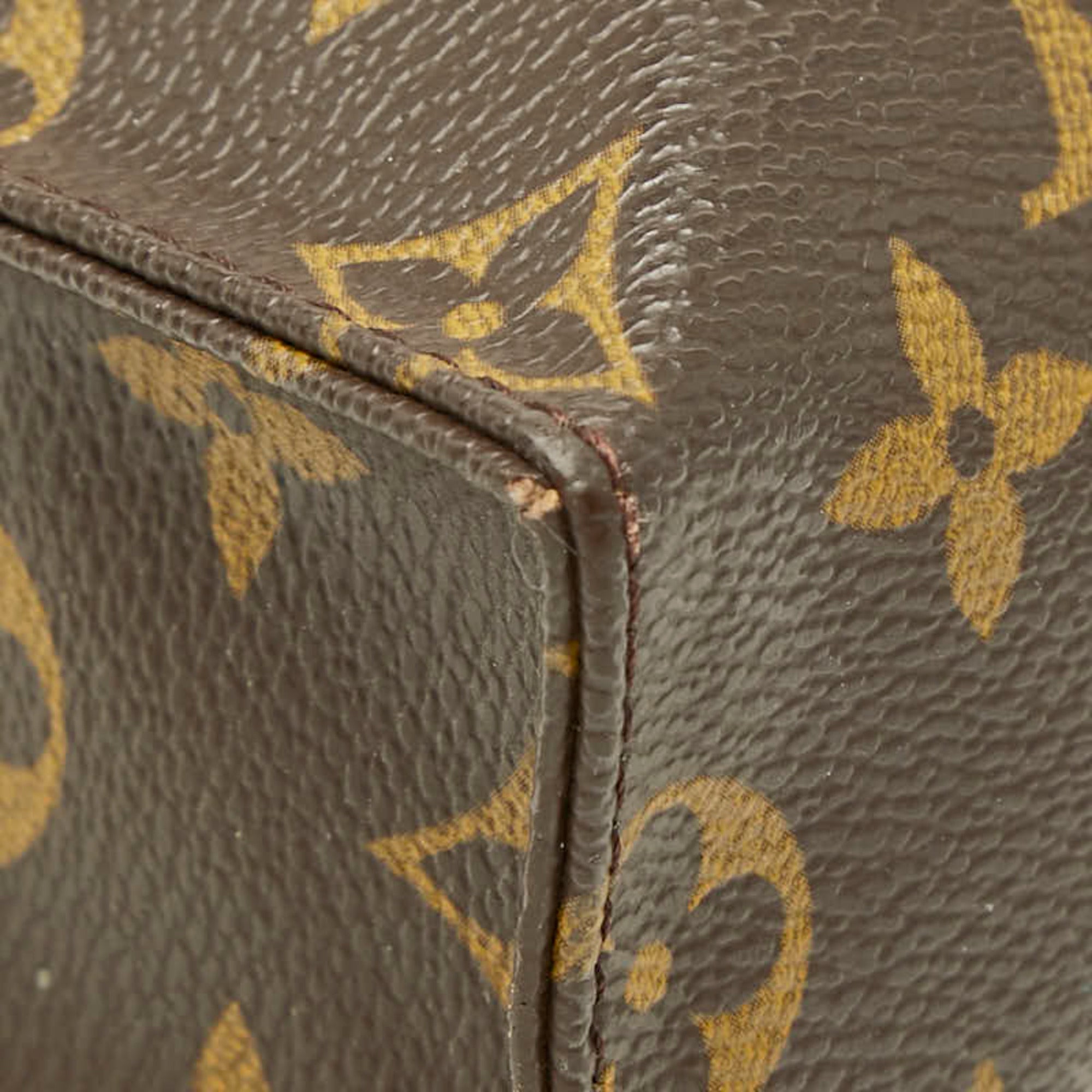 Louis Vuitton Brown Pvc Leather Clutch Bag Handbag Pouch (Pre-Owned)