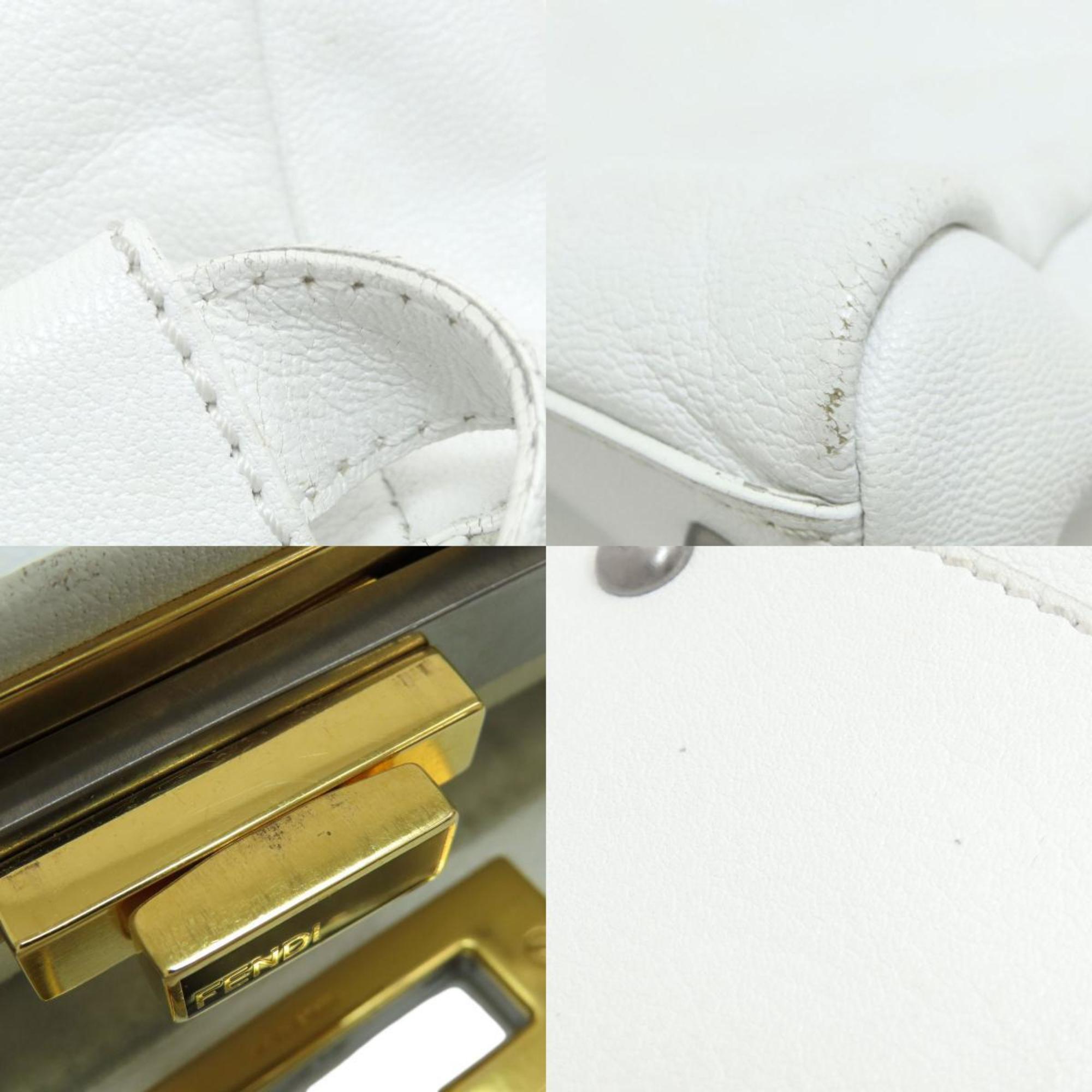 Fendi White Leather Handbag (Pre-Owned)