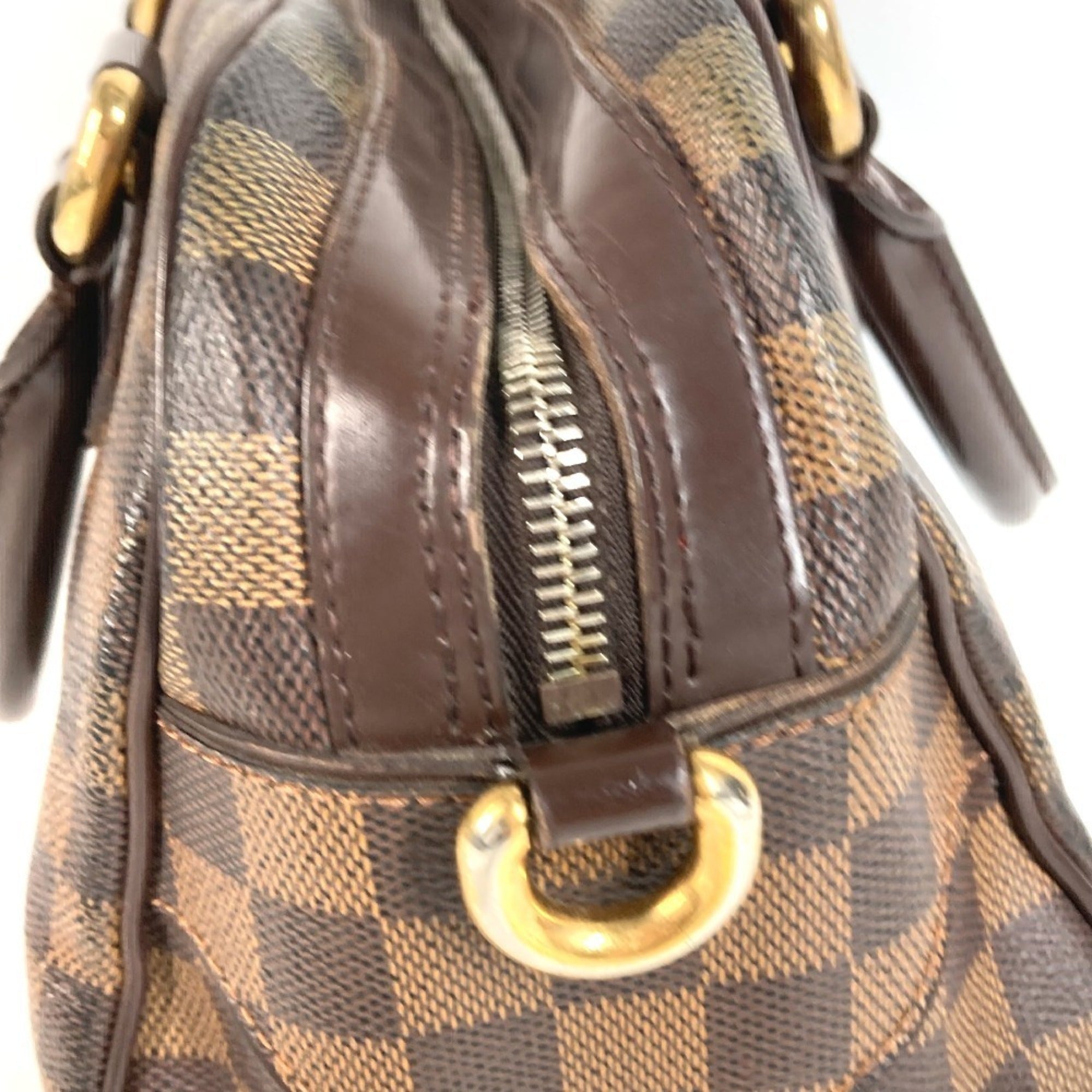 Louis Vuitton Damier Ebene Damier Canvas Boston Bag Handbag (Pre-Owned)