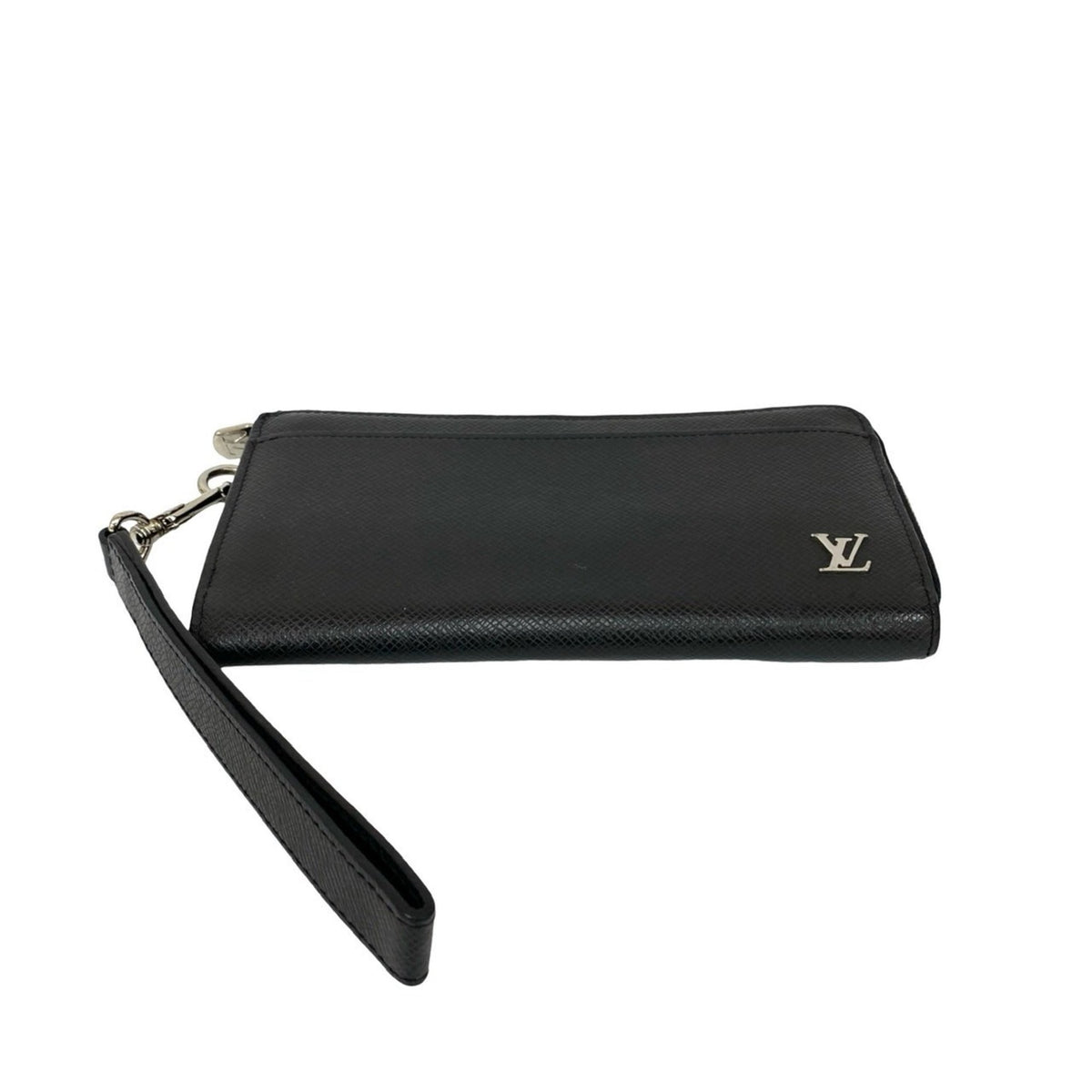 Louis Vuitton Black Leather Long Wallet (Bi-Fold) (Pre-Owned)