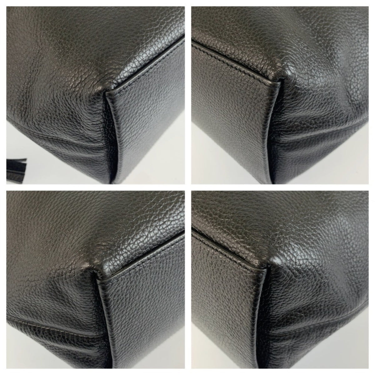 Coach Black Leather Shoulder Bag Tote Bag (Pre-Owned)