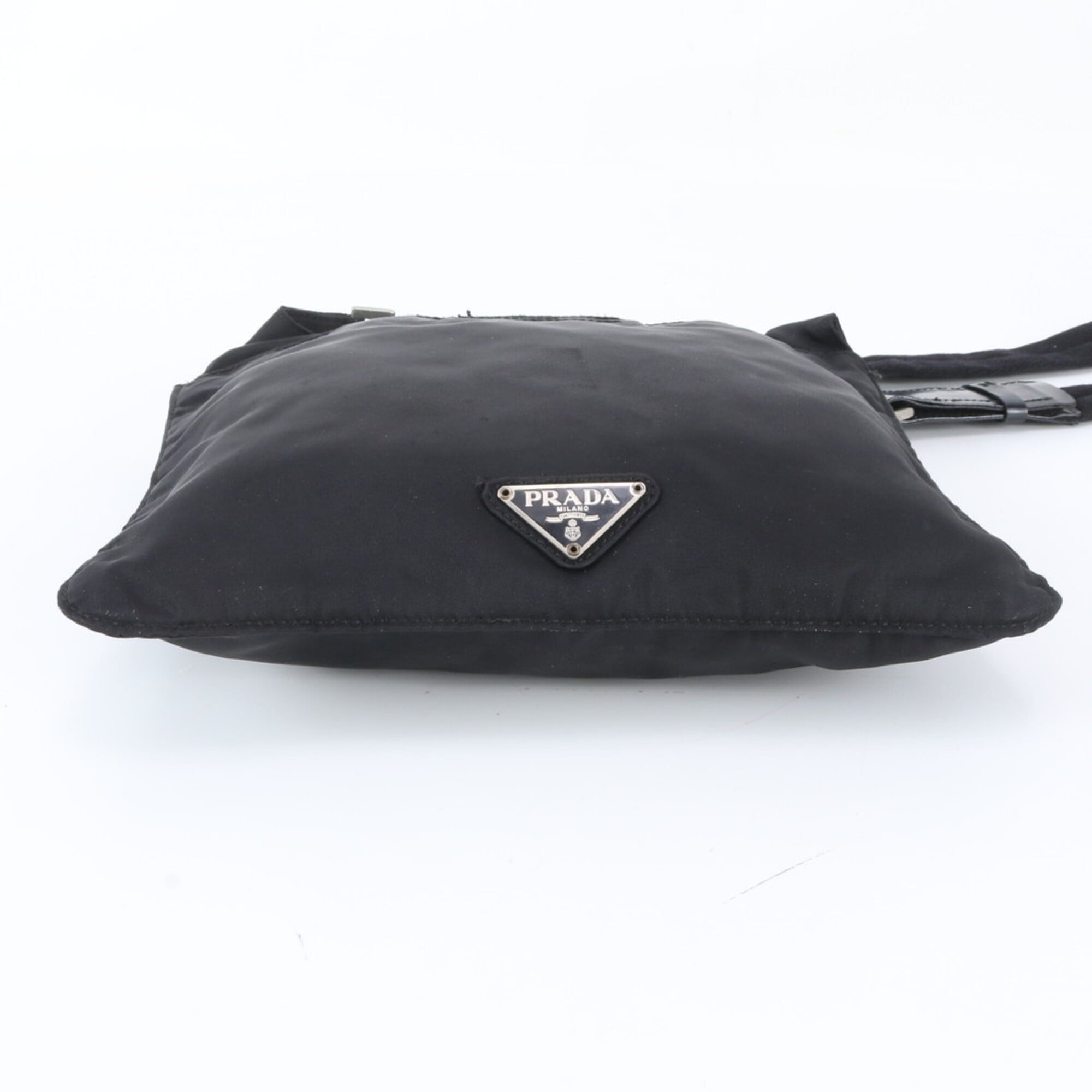 Prada Black Nylon Leather Shoulder Bag (Pre-Owned)