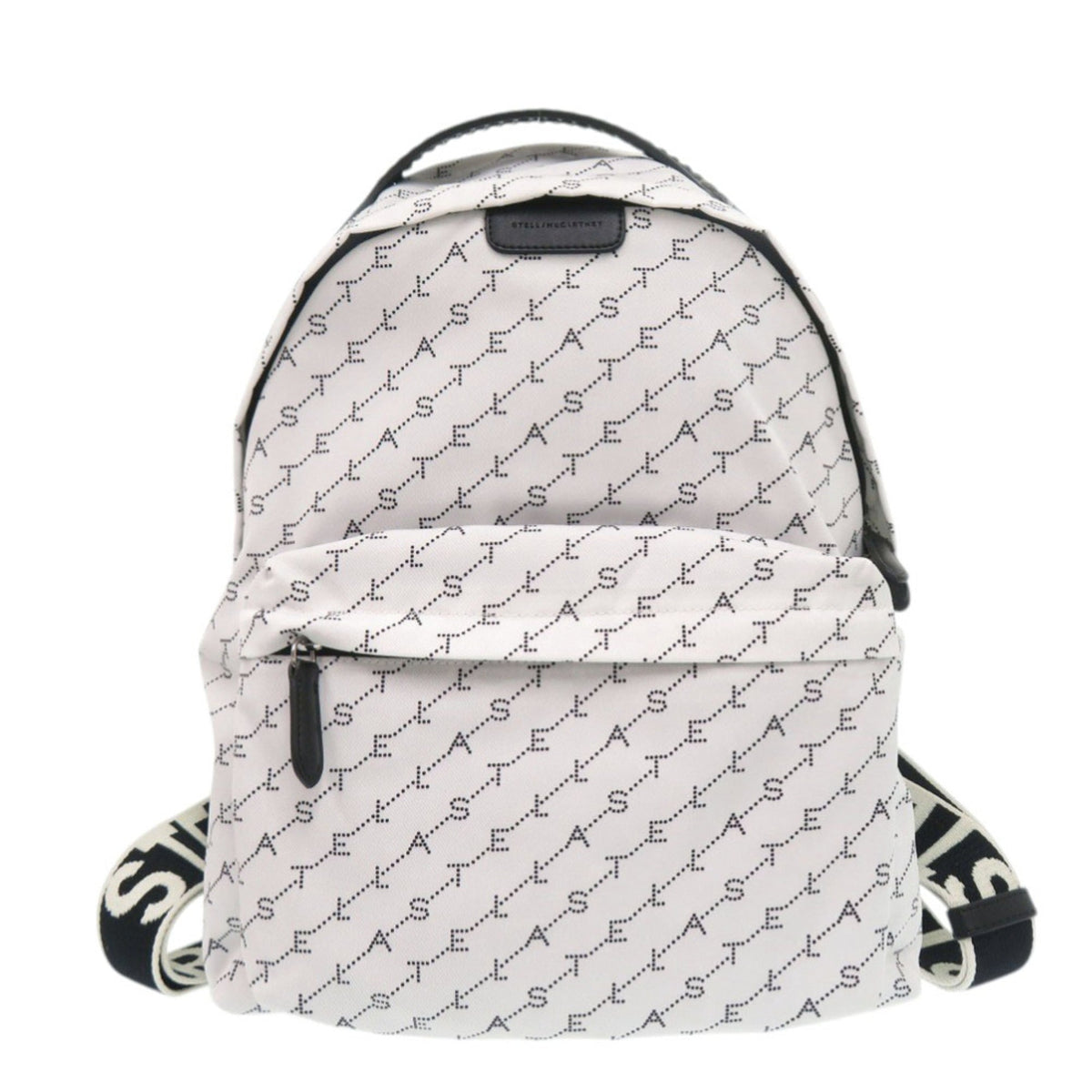 Stella Mccartney Black White Nylon Backpack (Pre-Owned)