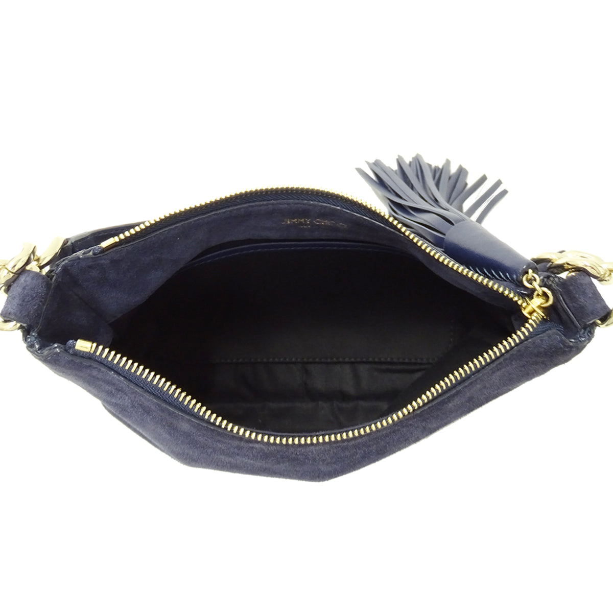 Jimmy Choo Navy Leather Handbag Shoulder Bag (Pre-Owned)