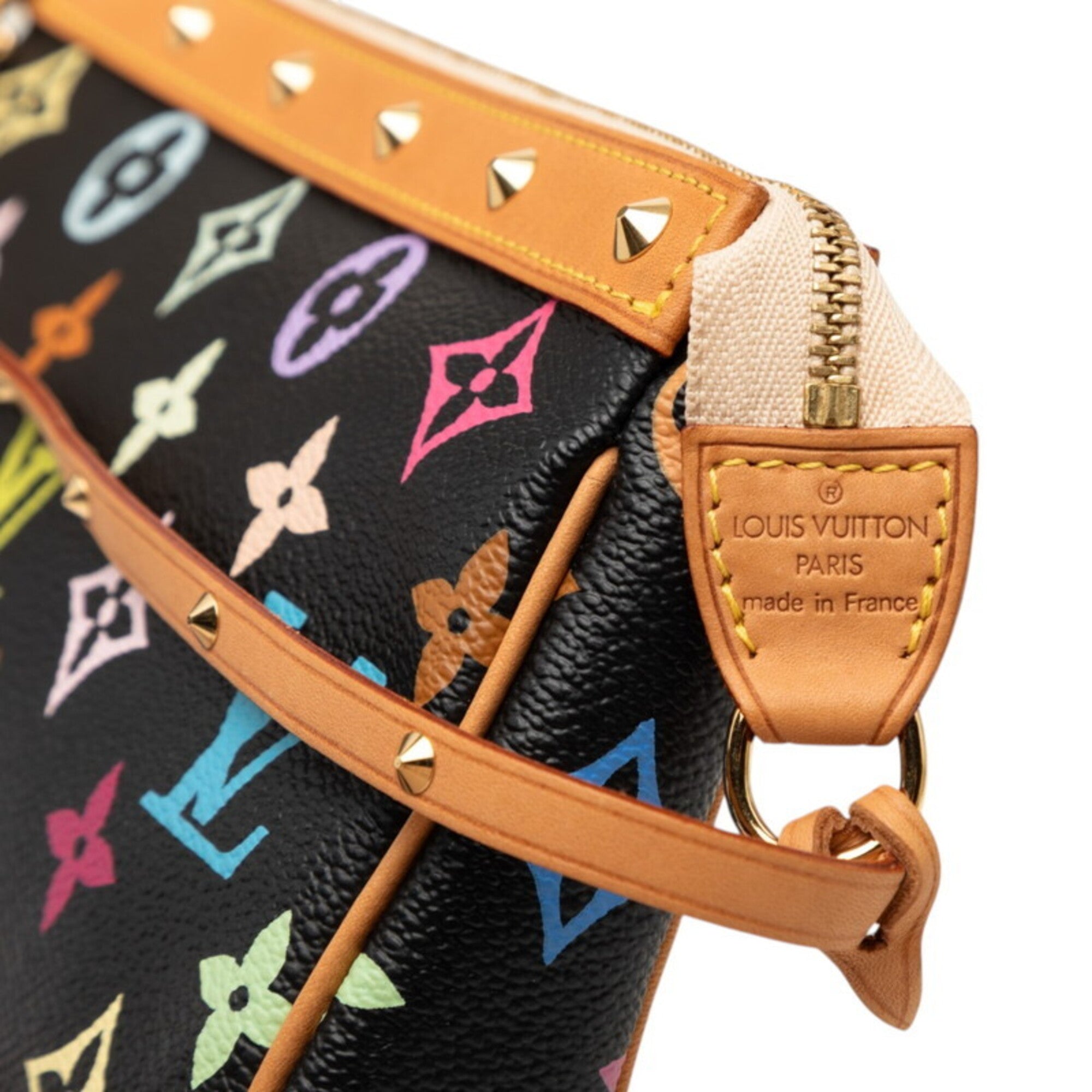 Louis Vuitton Black Noir Pvc Leather Handbag Pochette (Pre-Owned)