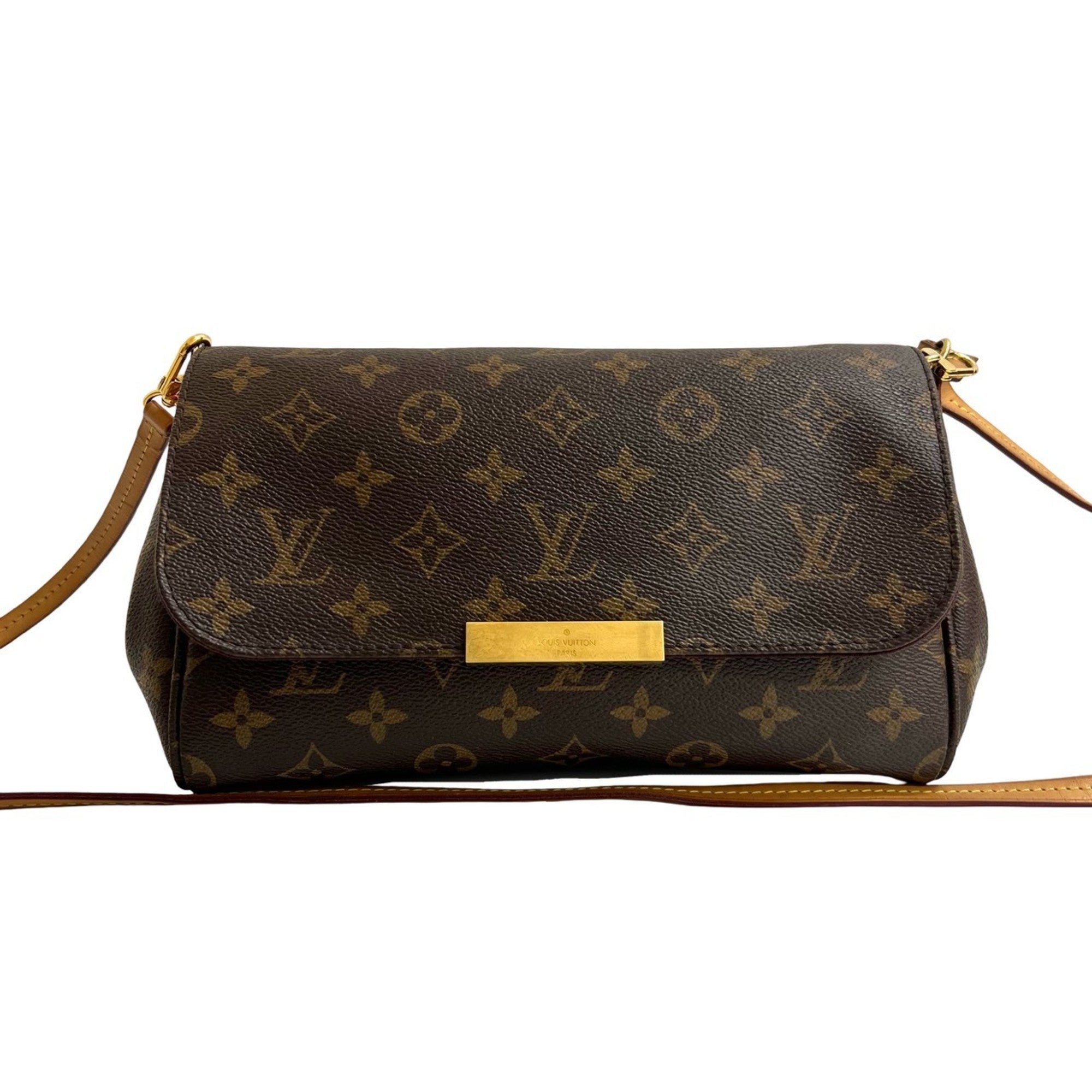Louis Vuitton Brown Leather Pvc Handbag Pochette Shoulder Bag (Pre-Owned)