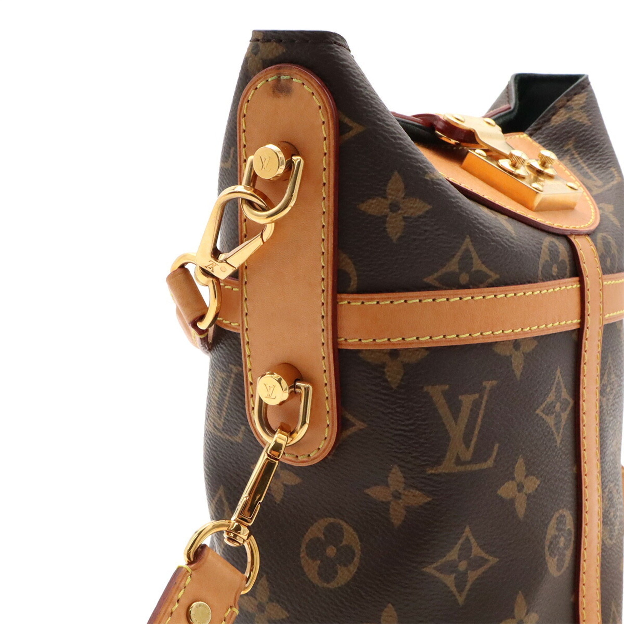 Louis Vuitton Brown Monogram Canvas Handbag Shoulder Bag (Pre-Owned)