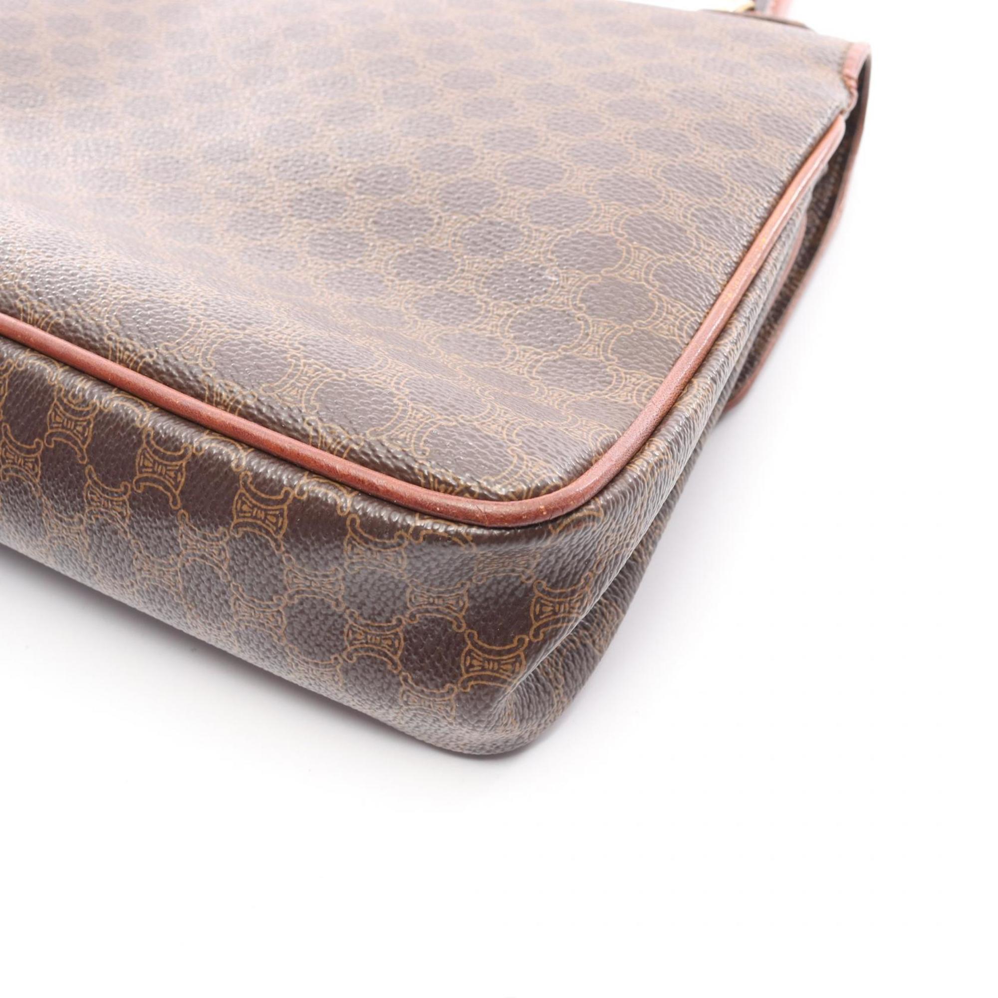 Celine Brown Coated Canvas Leather Handbag (Pre-Owned)