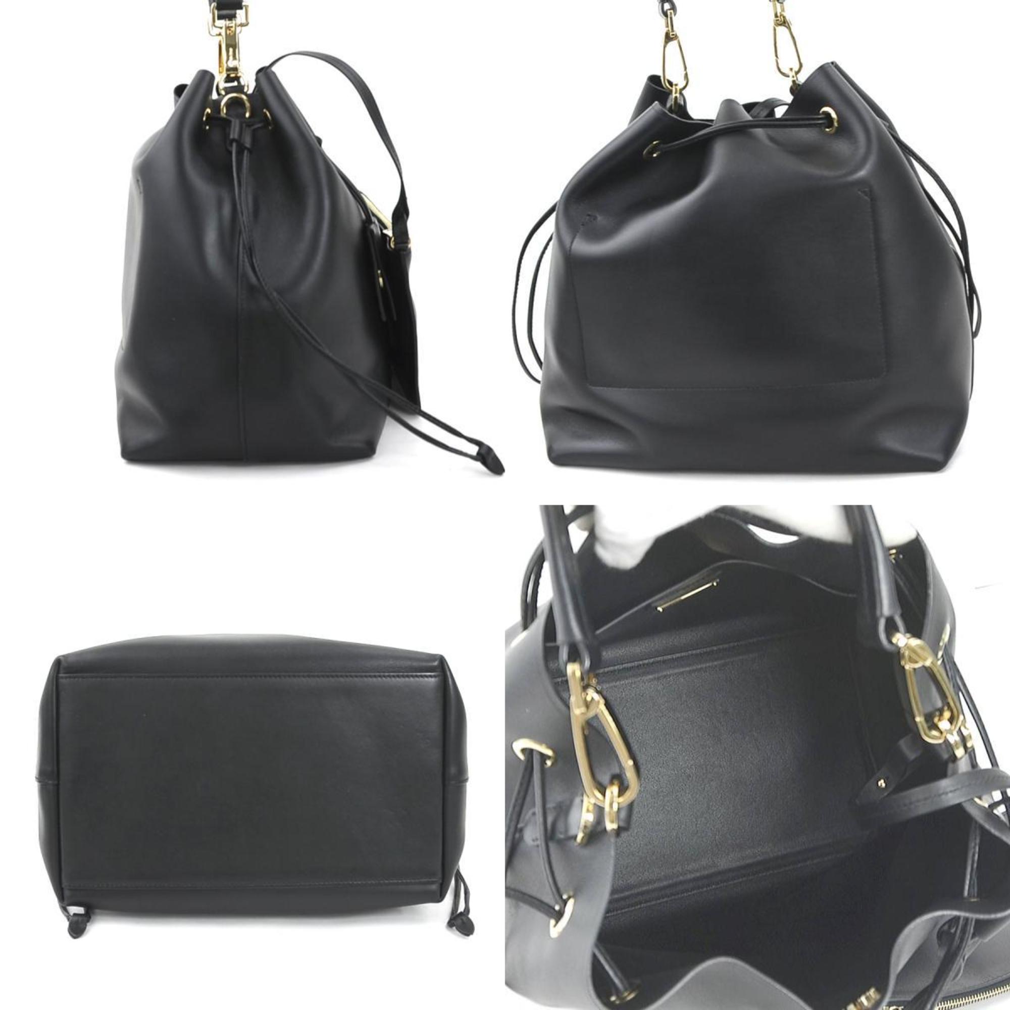 Miu Miu Black Leather Handbag Shoulder Bag (Pre-Owned)