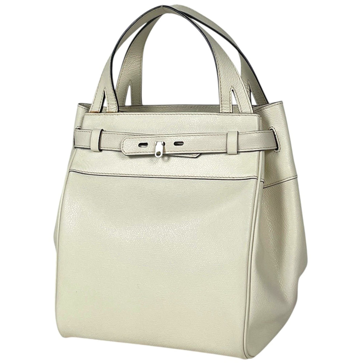 Valextra Ivory Leather Handbag (Pre-Owned)