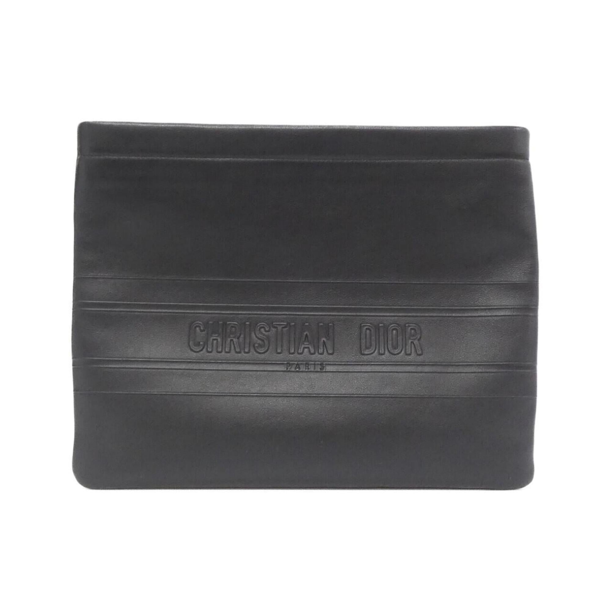 Christian Dior Black Leather Clutch Bag (Pre-Owned)