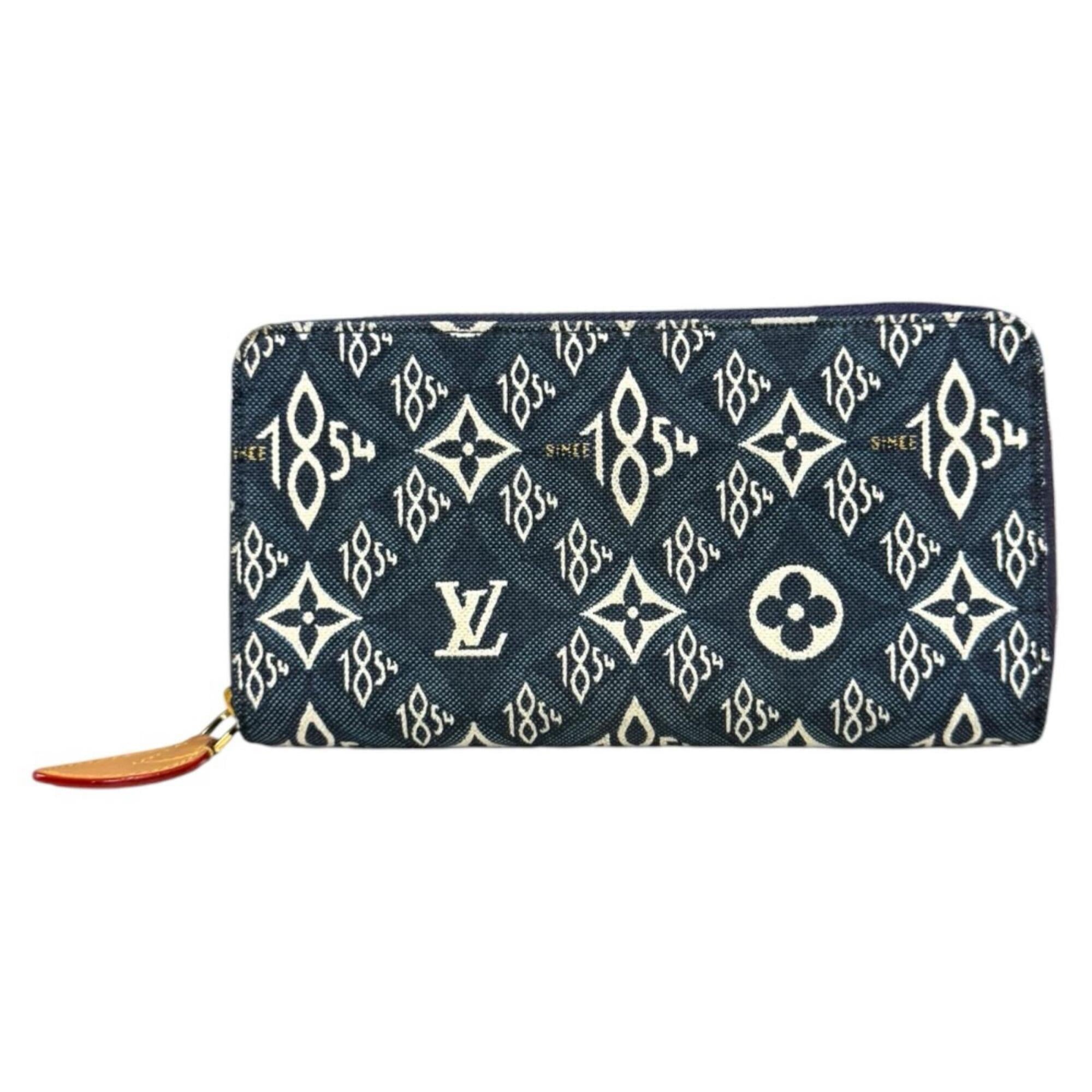Louis Vuitton Navy Jacquard Canvas Long Wallet (Bi-Fold) (Pre-Owned)