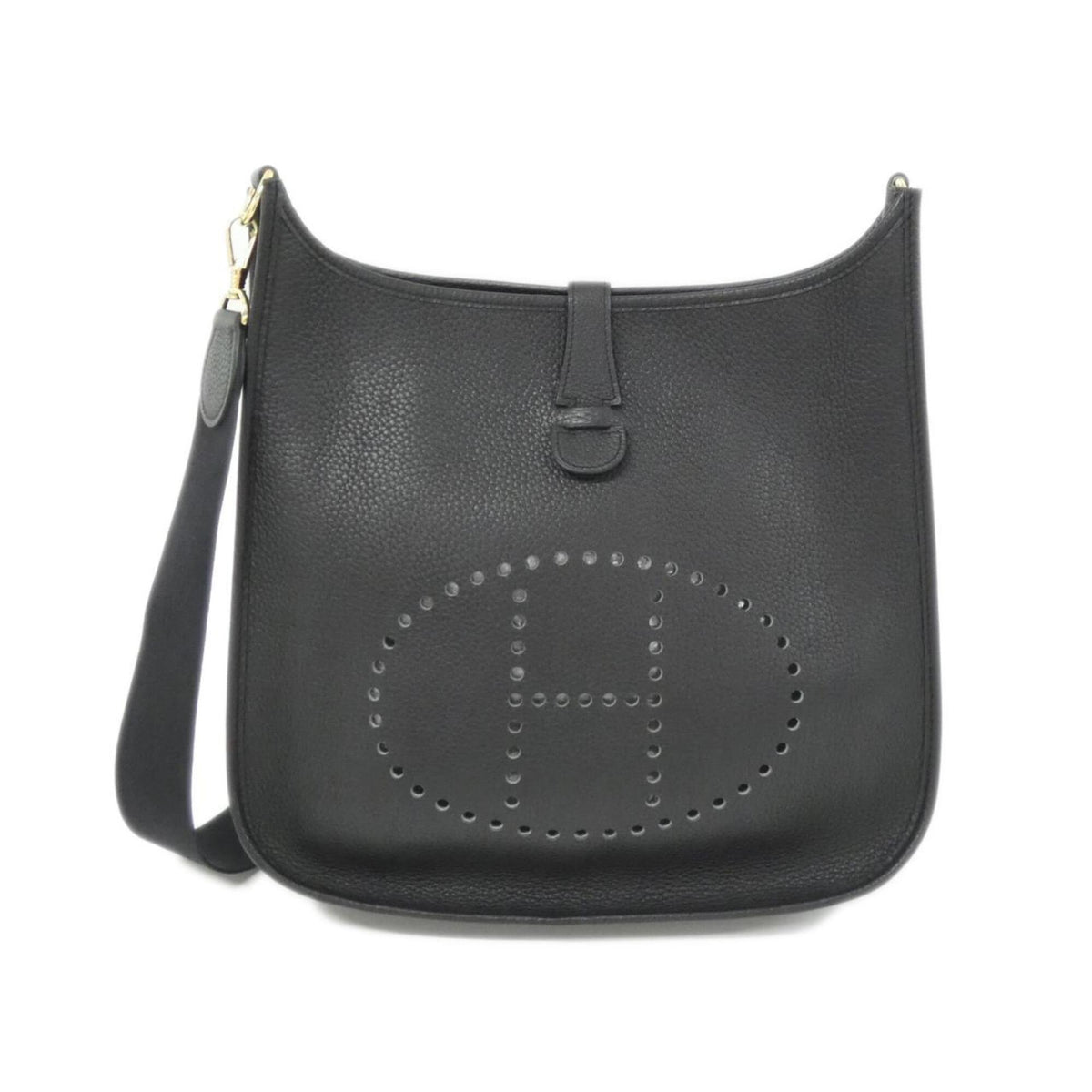 Hermes Black Fjord Leather Handbag (Pre-Owned)