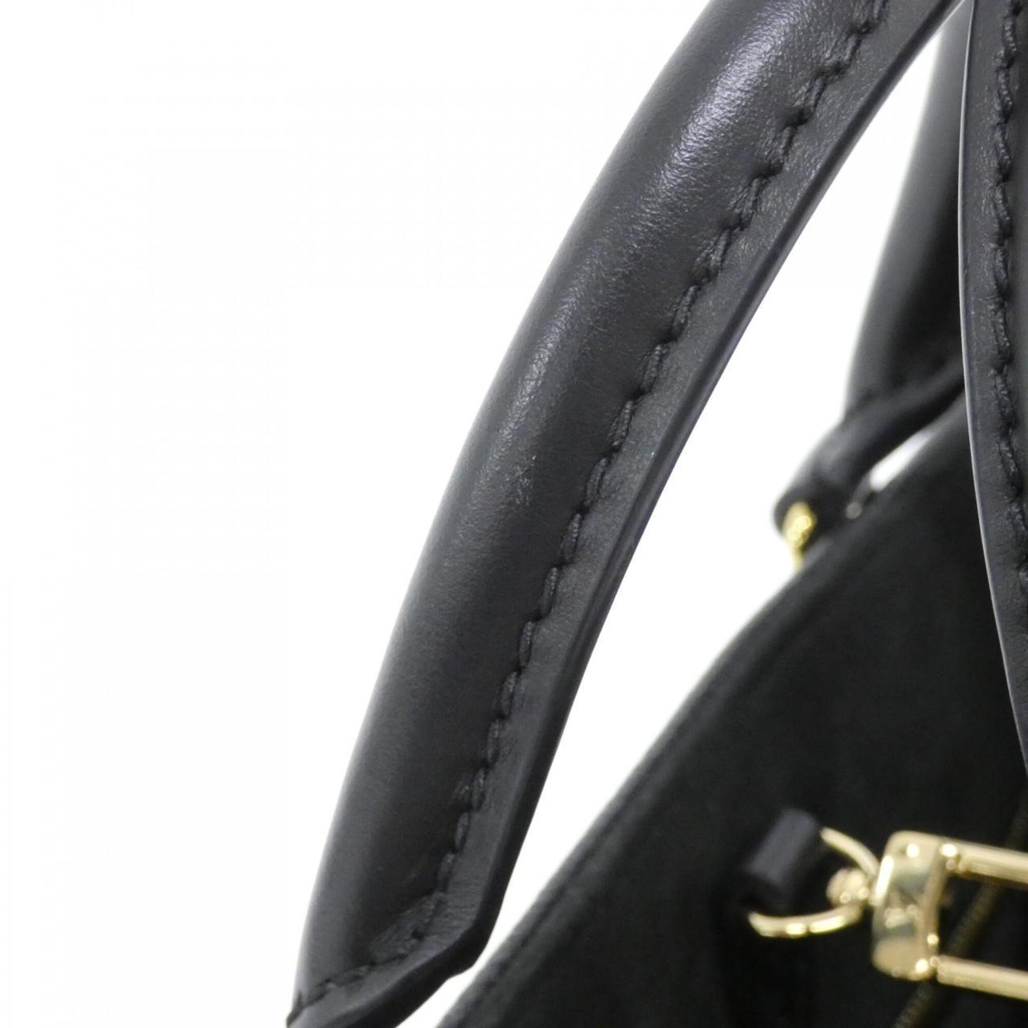 Louis Vuitton Black Leather Handbag (Pre-Owned)