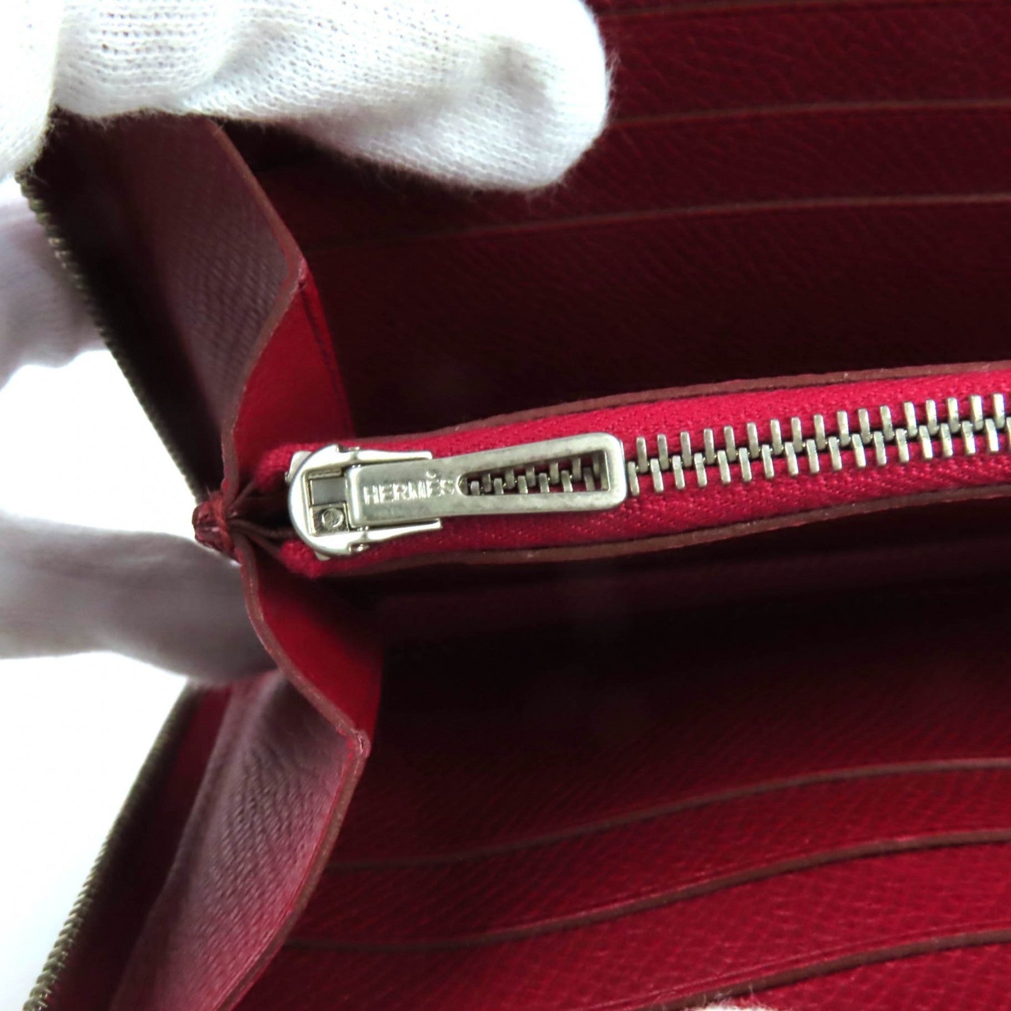 Hermes Ruby Epsom Leather Long Wallet (Bi-Fold) (Pre-Owned)