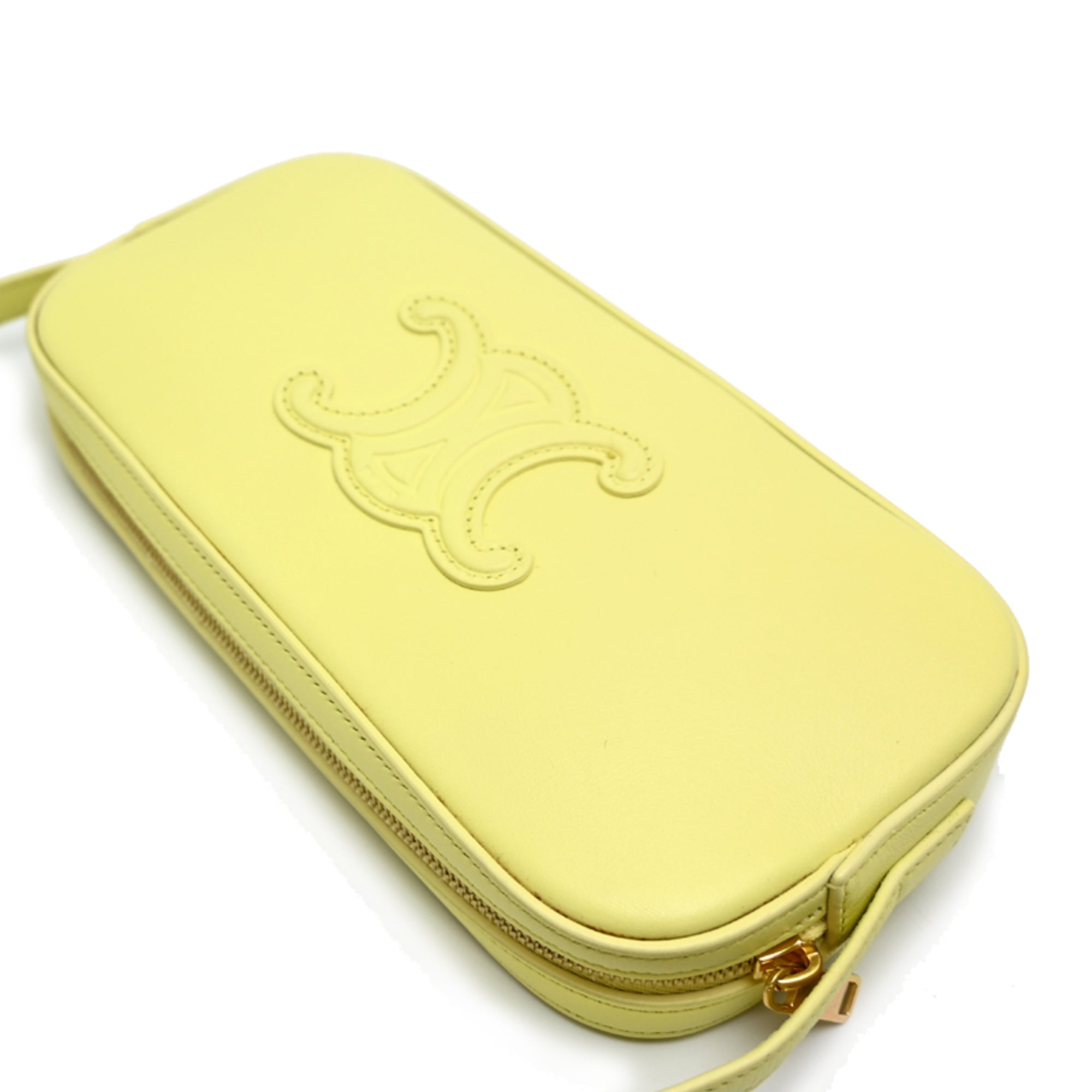 Celine Yellow Leather Shoulder Bag (Pre-Owned)