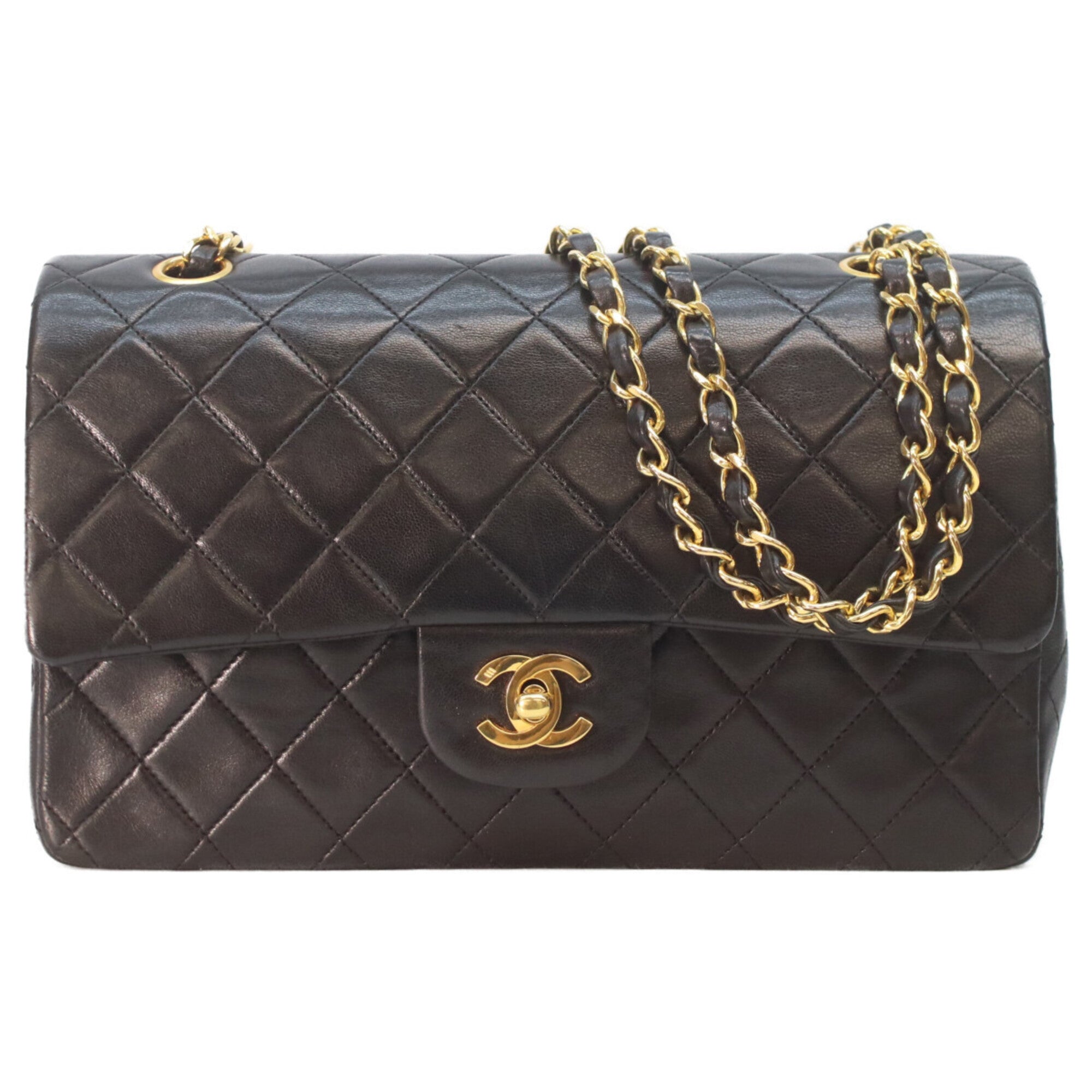 Chanel Black Leather Shoulder Bag (Pre-Owned)