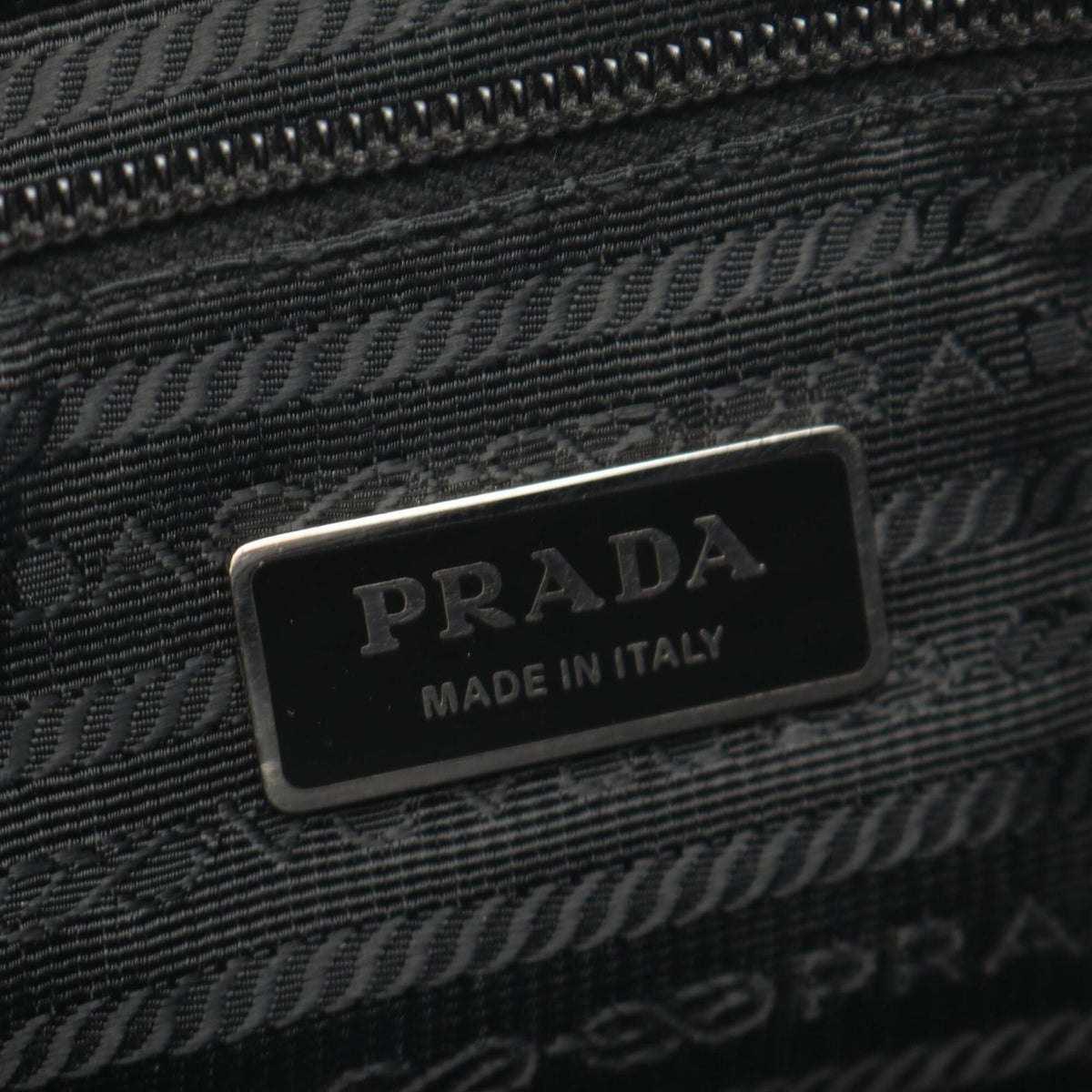 Prada Black Nylon Leather Handbag Shoulder Bag (Pre-Owned)