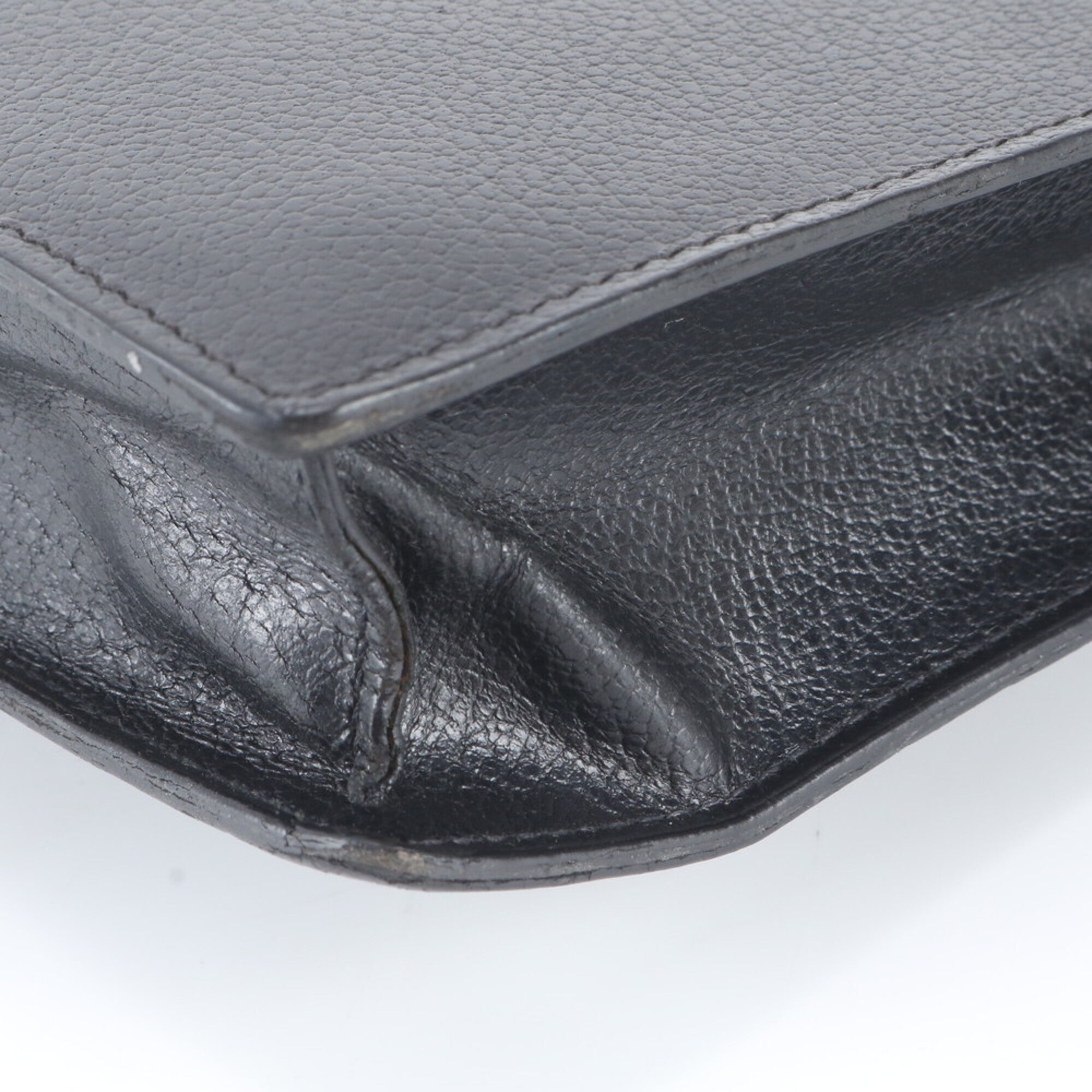 Salvatore Ferragamo Black Leather Briefcase Handbag (Pre-Owned)