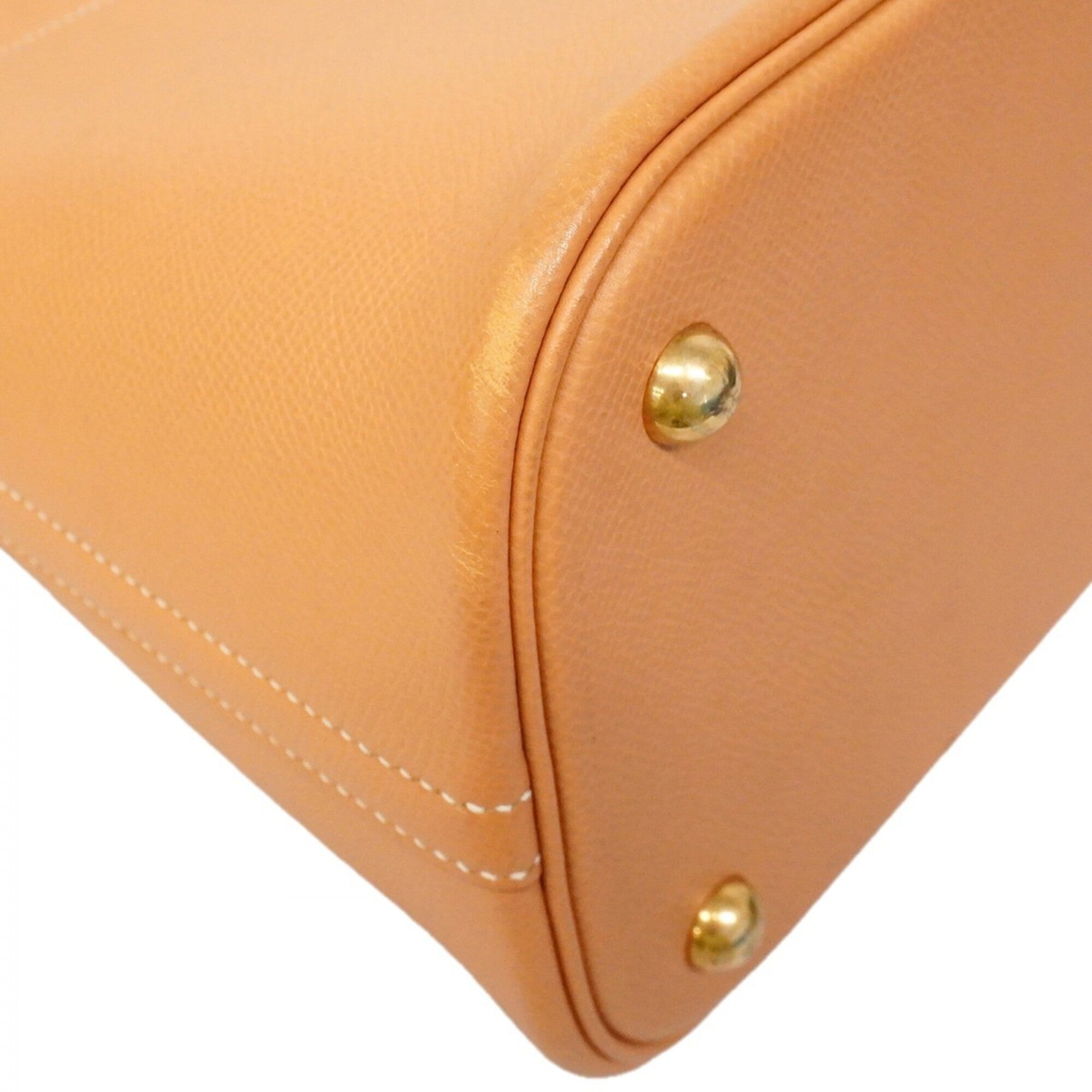 Hermes Natural Sable Courchevel Leather Handbag (Pre-Owned)