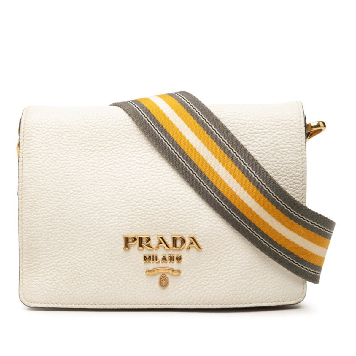 Prada White Leather Shoulder Bag (Pre-Owned)