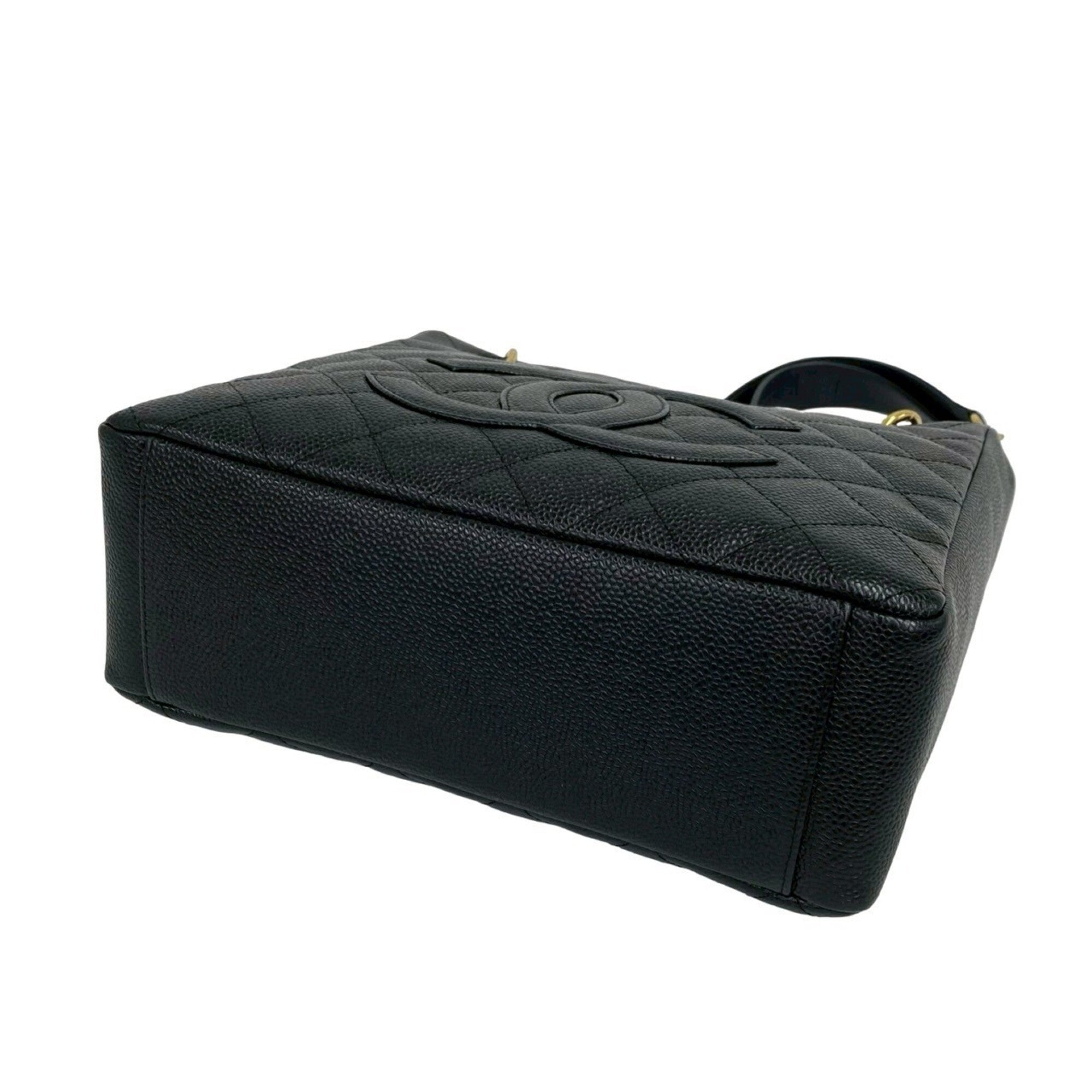 Chanel Black Grained Calfskin Tote Bag (Pre-Owned)