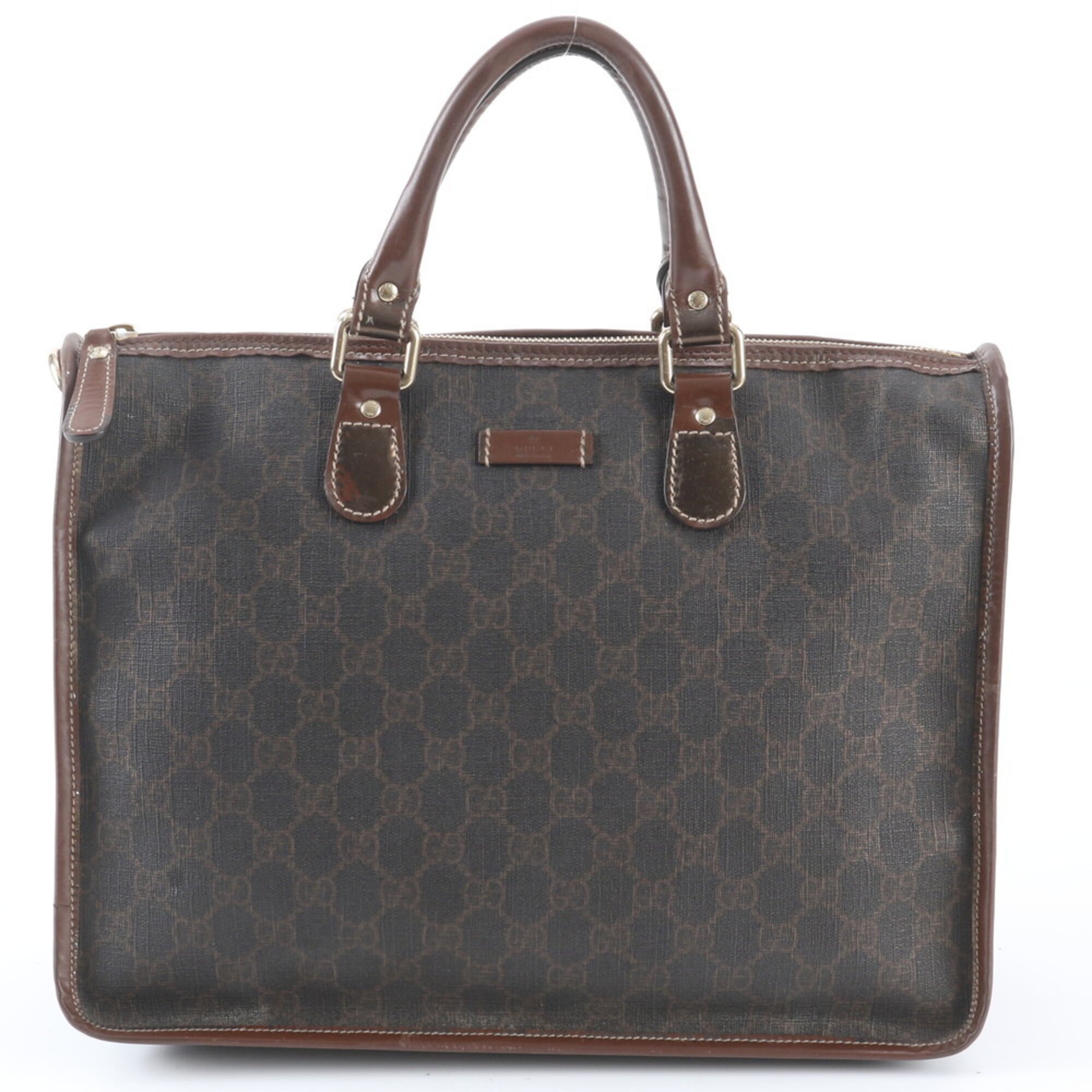 Gucci Brown Gg Supreme Handbag Tote Bag (Pre-Owned)