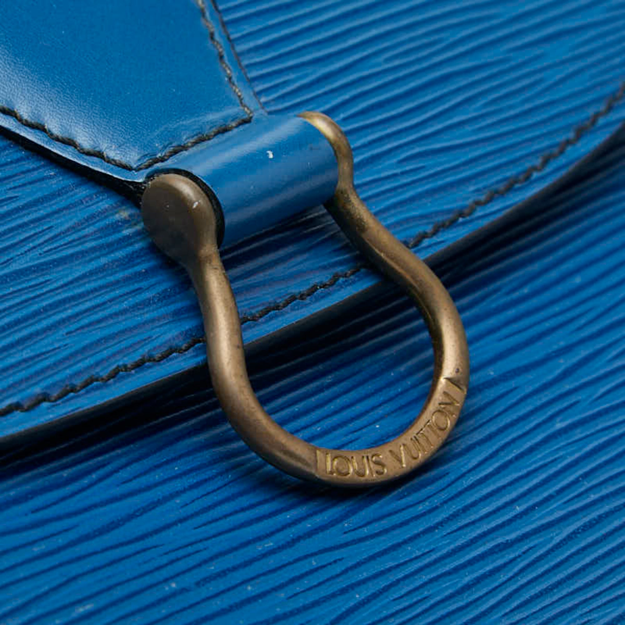 Louis Vuitton Toledo Blue Leather Shoulder Bag (Pre-Owned)