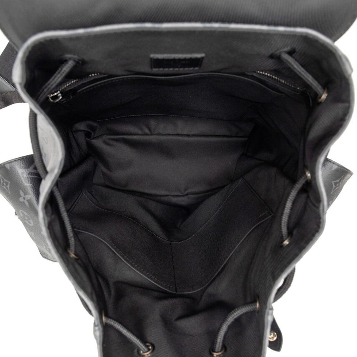 Louis Vuitton Black Gray Pvc Leather Backpack (Pre-Owned)