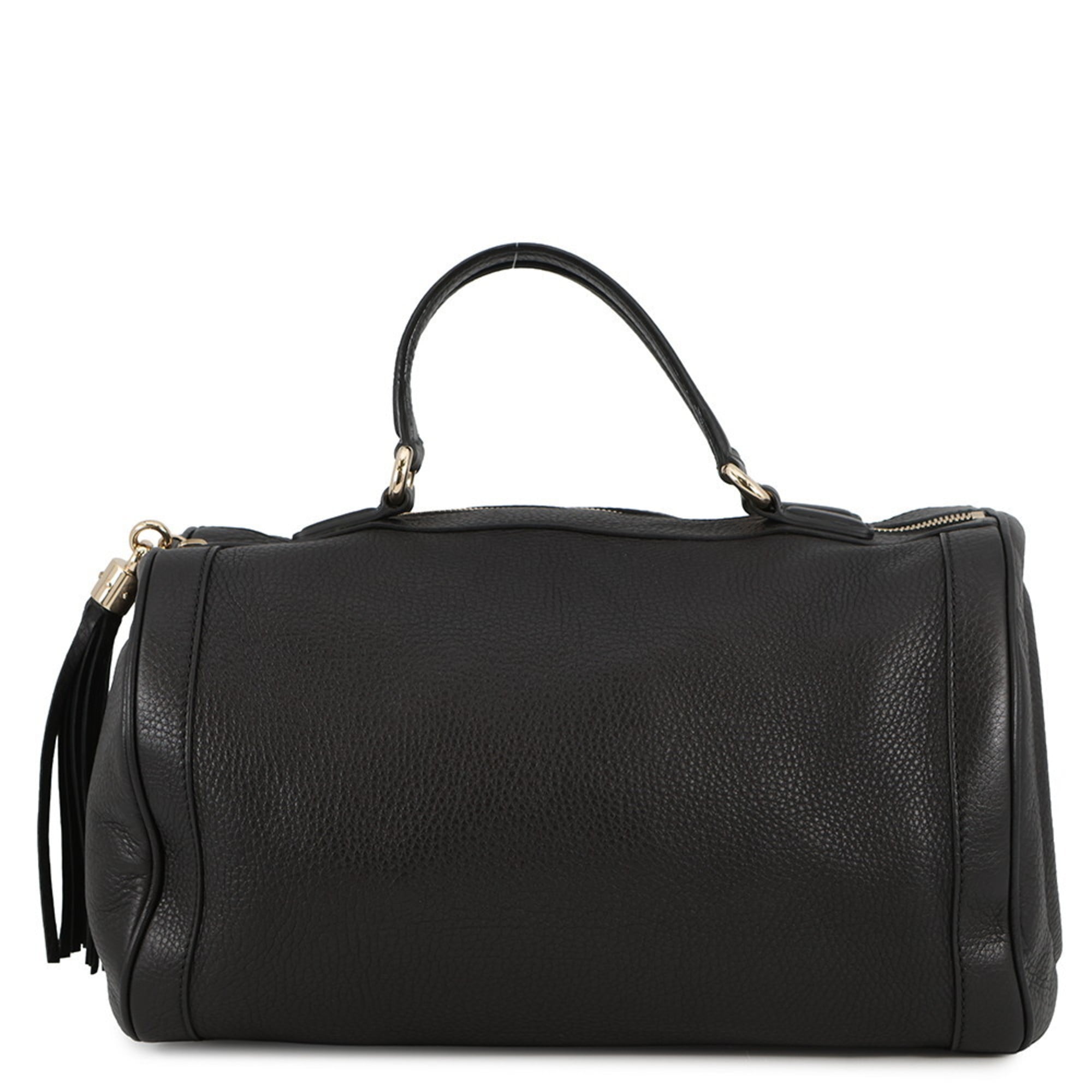 Gucci Black Leather Boston Bag (Pre-Owned)
