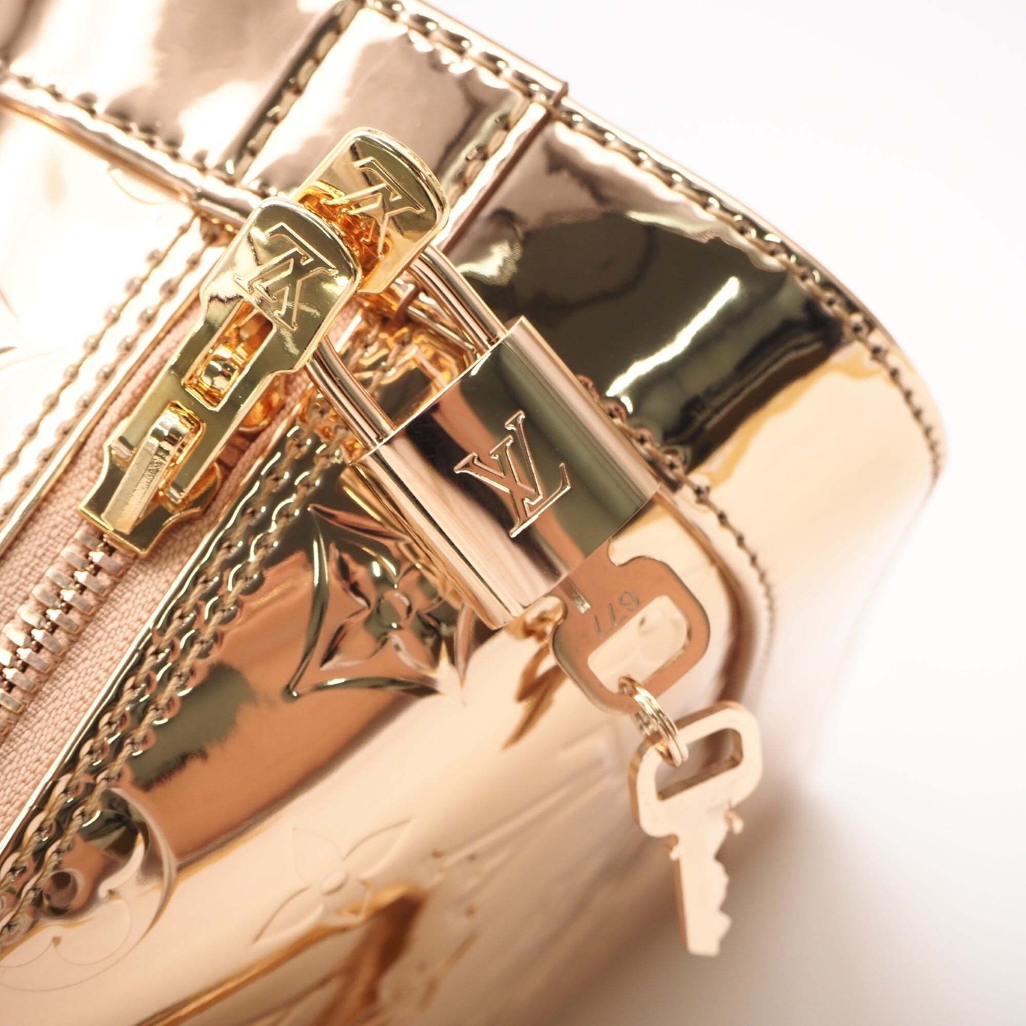 Louis Vuitton Bronze Coated Canvas Handbag (Pre-Owned)