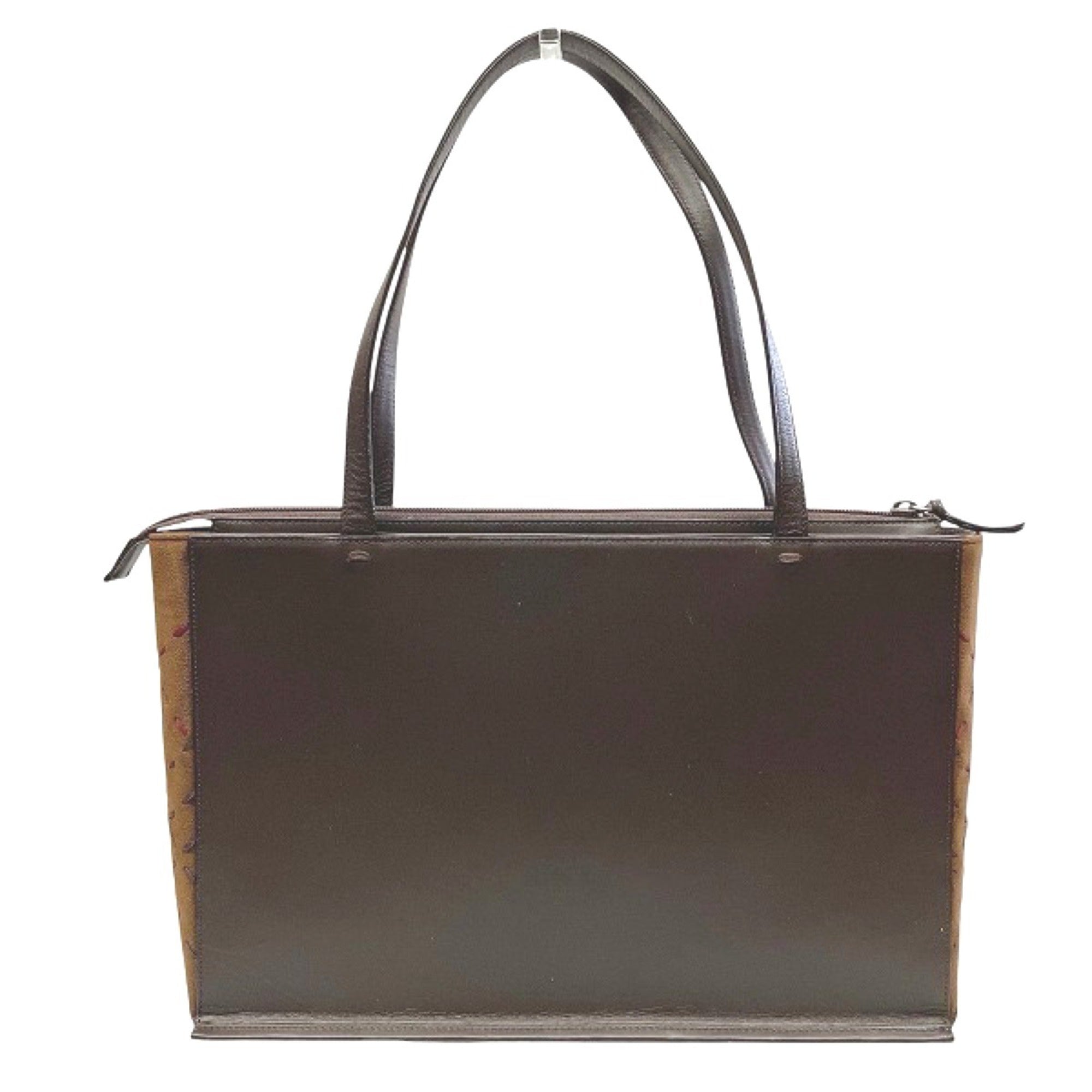 Burberry Brown Canvas Leather Tote Bag (Pre-Owned)
