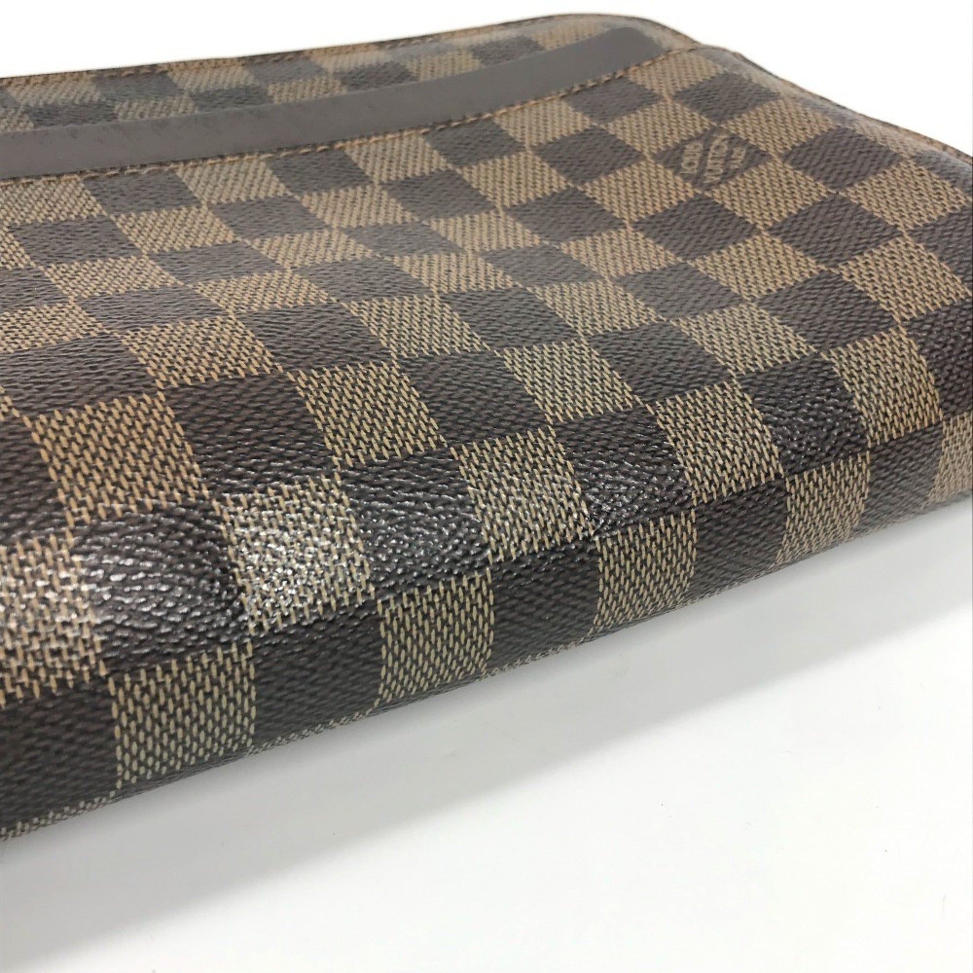 Louis Vuitton Brown Ebene Damier Canvas Clutch Bag Pouch (Pre-Owned)
