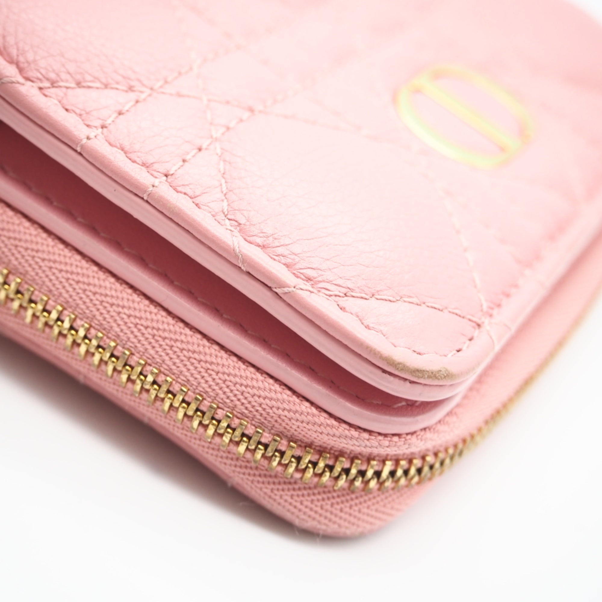 Christian Dior Pink Leather Wallet (Bi-Fold) (Pre-Owned)