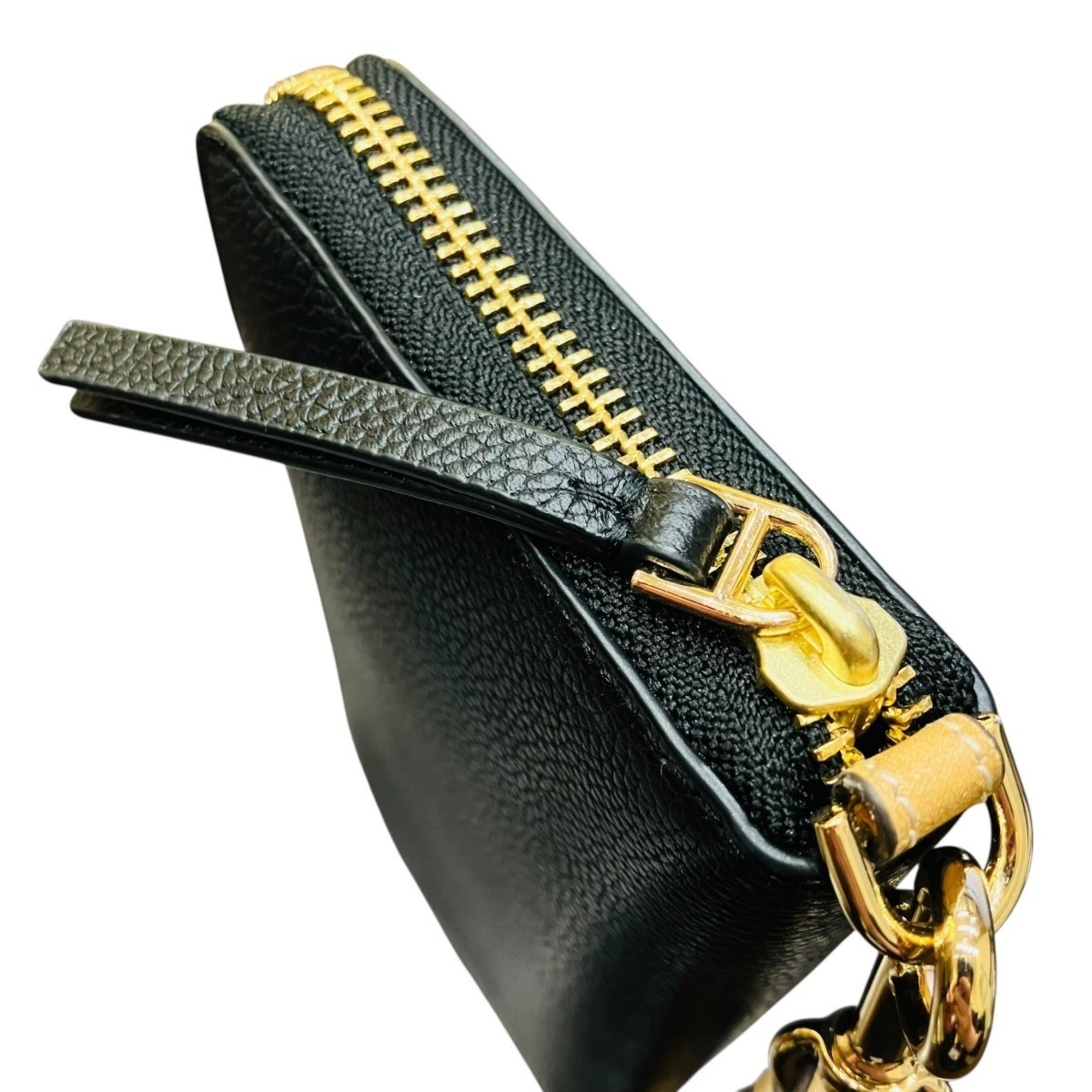 Tory Burch Black Leather Chain/Shoulder Wallet (Pre-Owned)