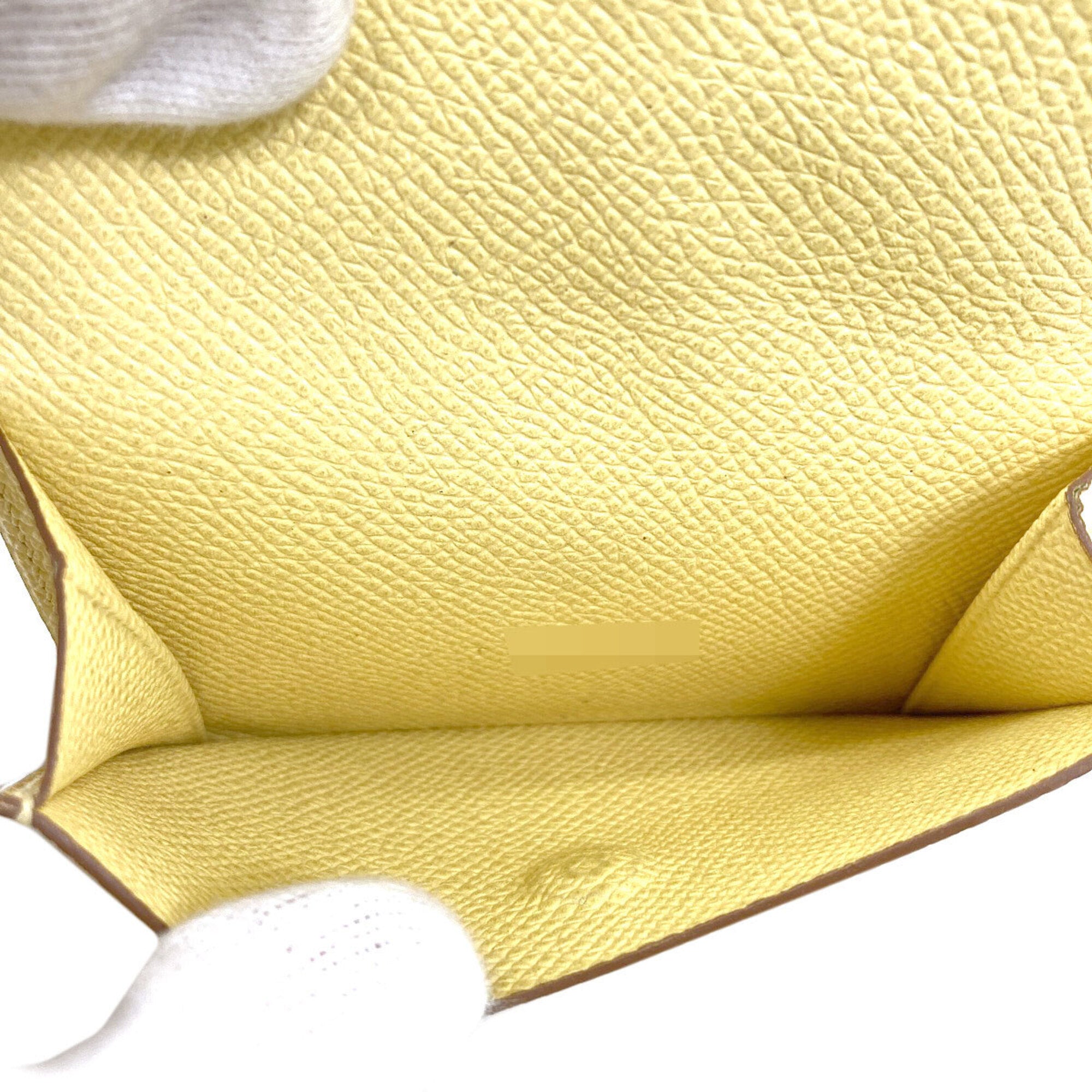Hermes Yellow Epsom Leather Coin Purse/Coin Case (Pre-Owned)