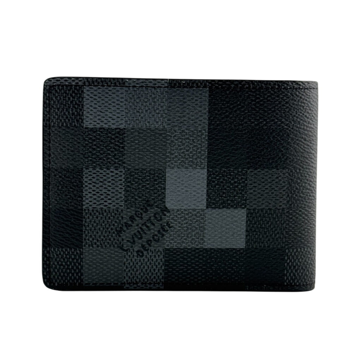 Louis Vuitton Black Damier Canvas Wallet (Bi-Fold) (Pre-Owned)
