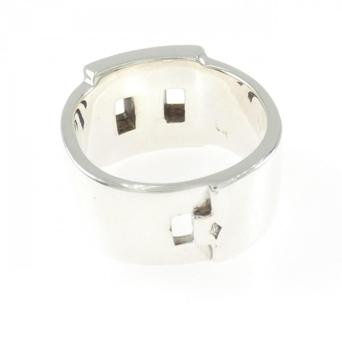 Hermes Silver 925 Band Ring (Pre-Owned)