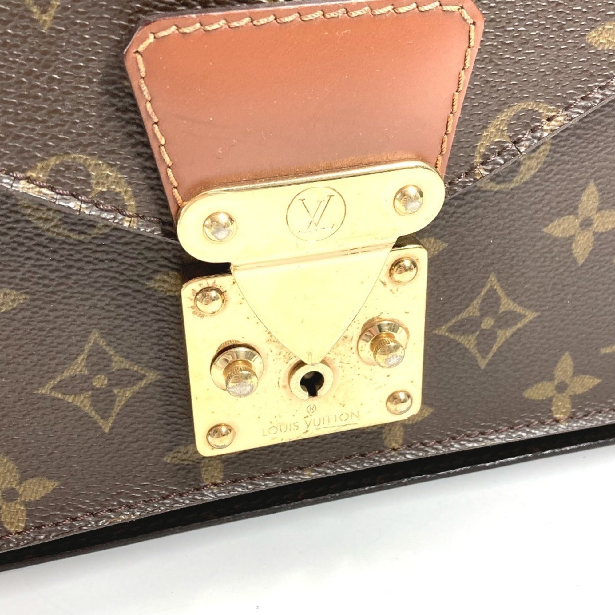 Louis Vuitton Brown Monogram Canvas Handbag (Pre-Owned)